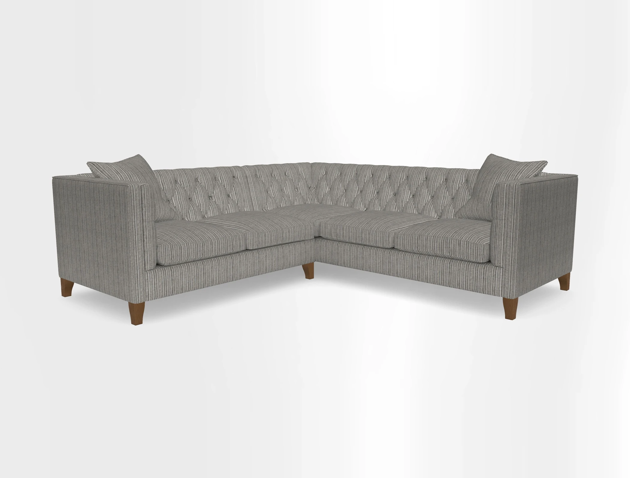 Haresfield Corner Sofa in Two Tone Plain Biscuit