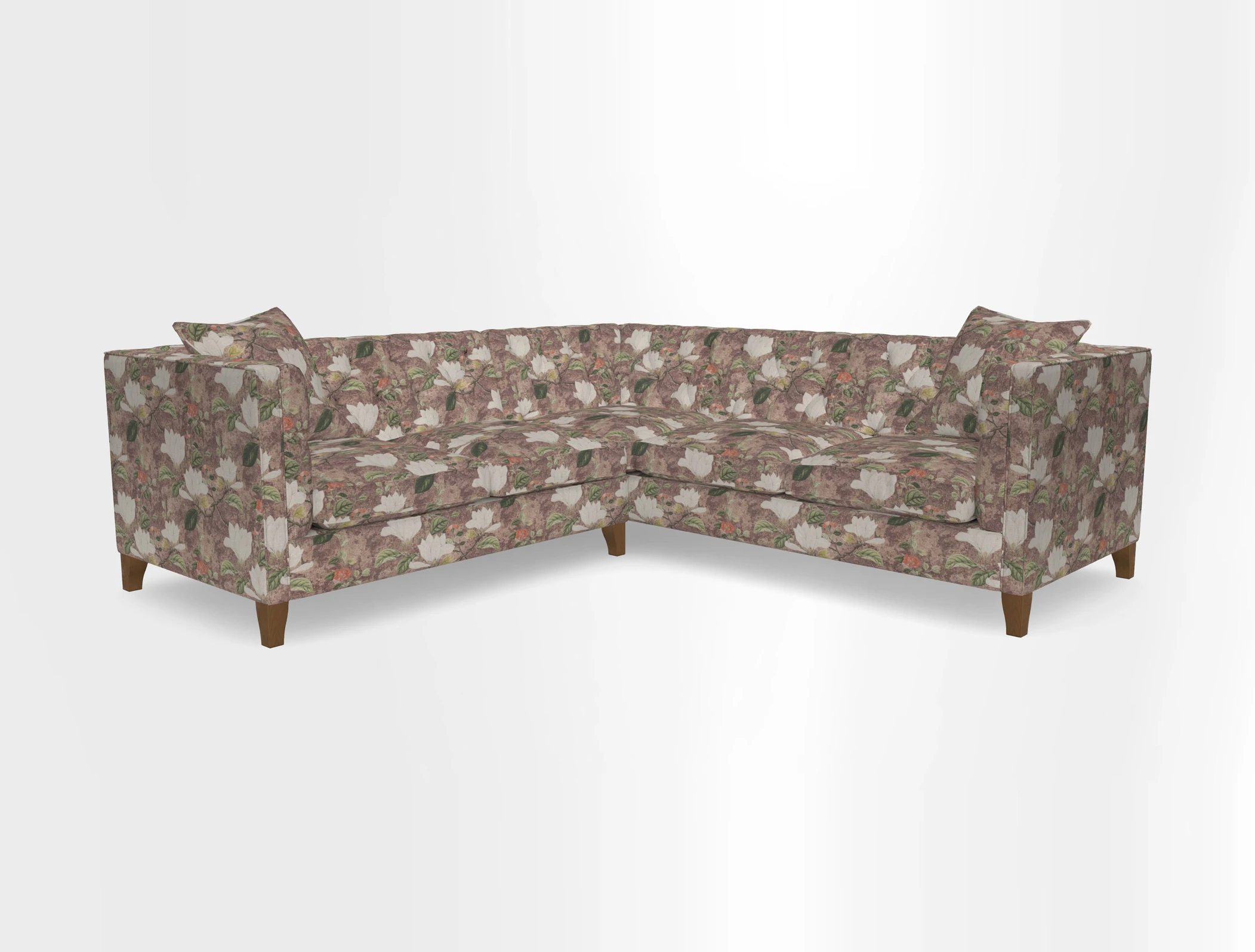 Haresfield Corner Sofa in Two Tone Plain Biscuit