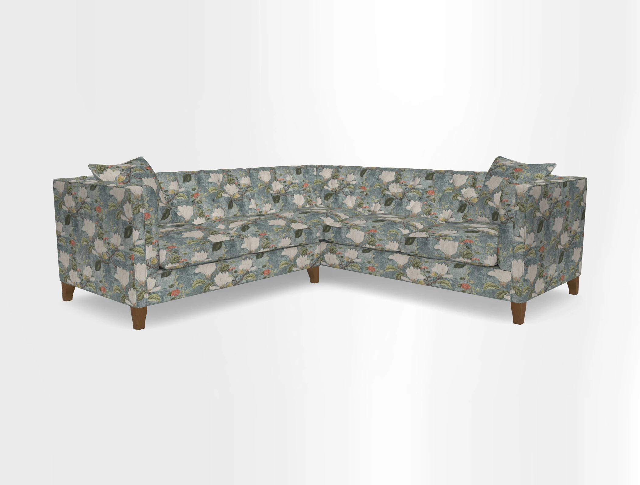 Haresfield Corner Sofa in Two Tone Plain Biscuit