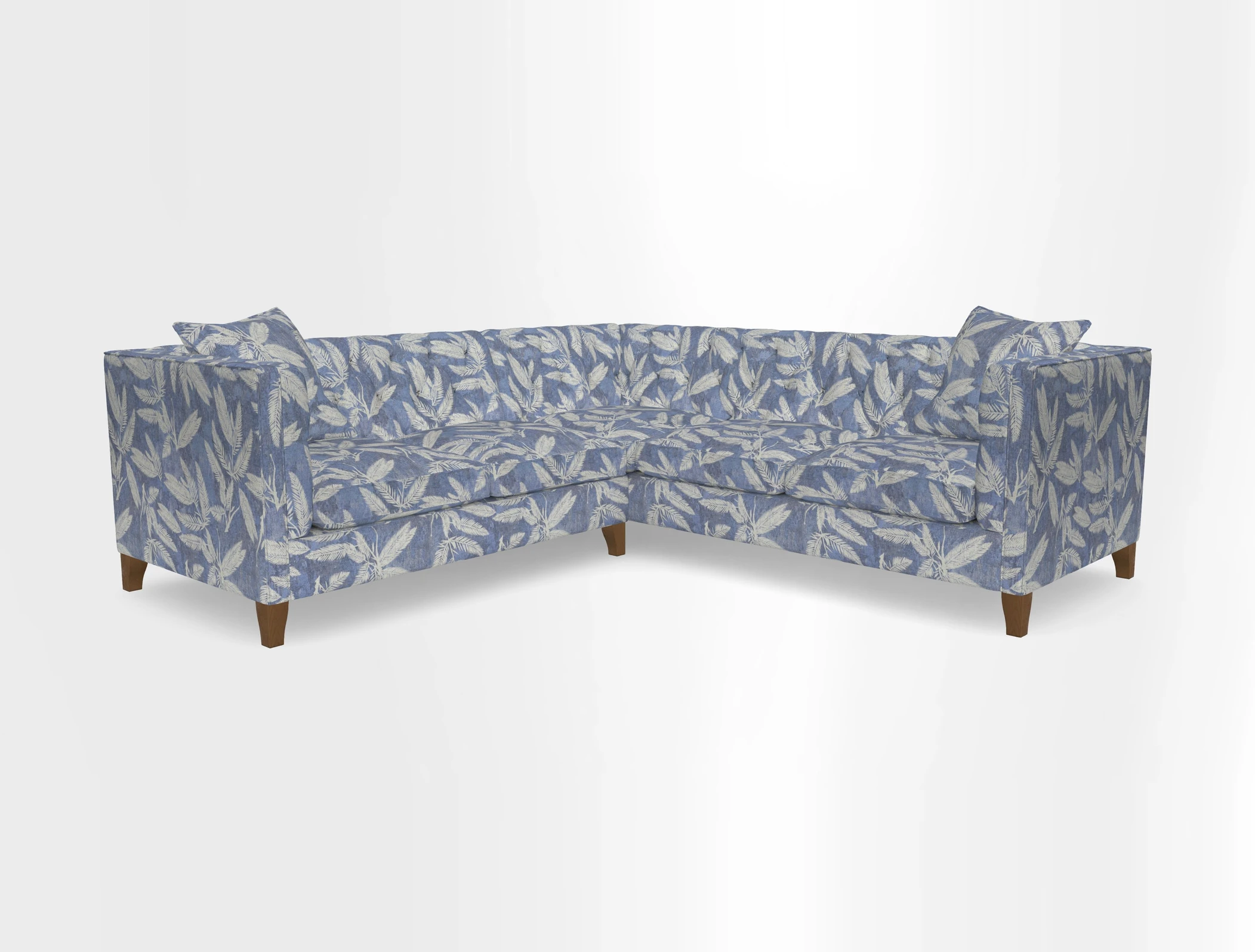 Haresfield Corner Sofa in Two Tone Plain Biscuit