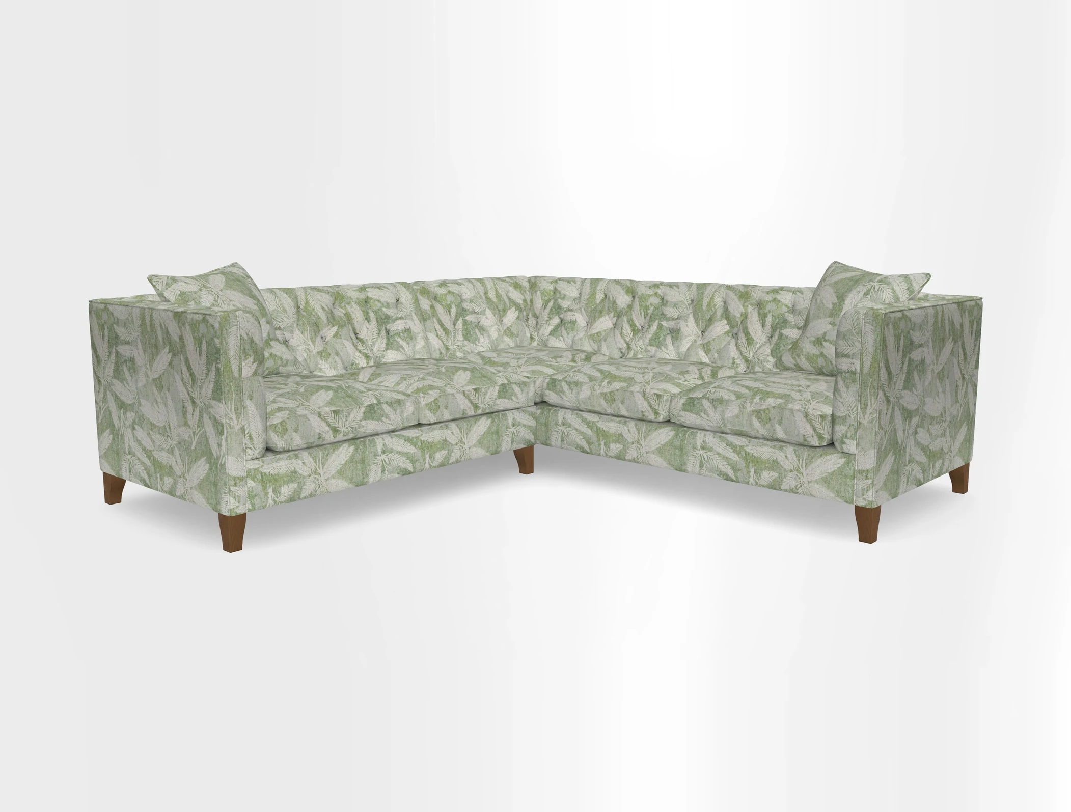 Haresfield Corner Sofa in Two Tone Plain Biscuit