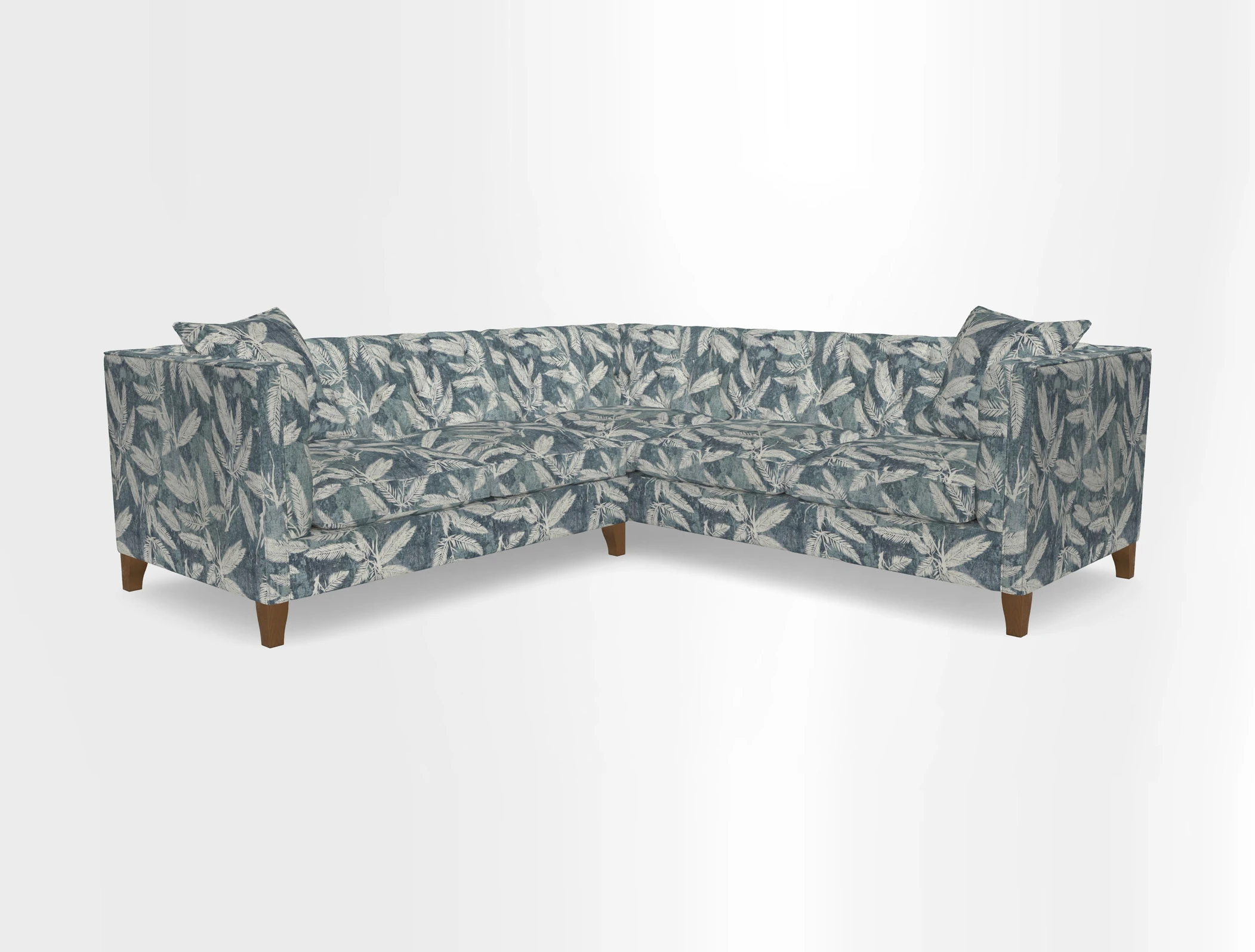 Haresfield Corner Sofa in Two Tone Plain Biscuit