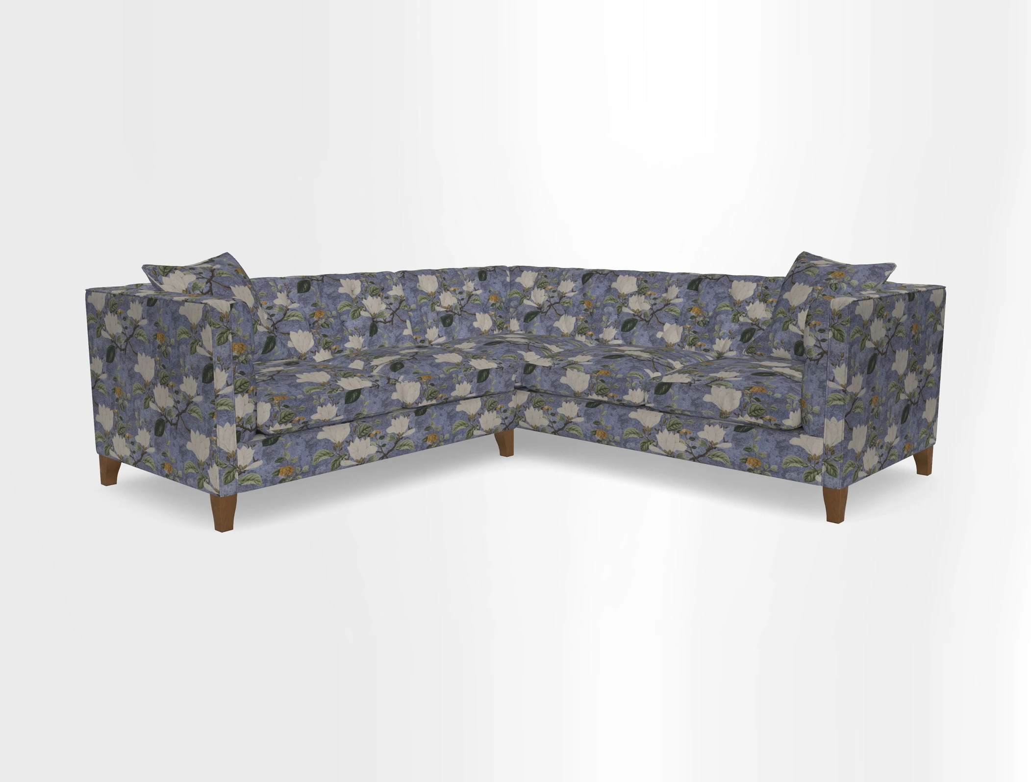 Haresfield Corner Sofa in Two Tone Plain Biscuit