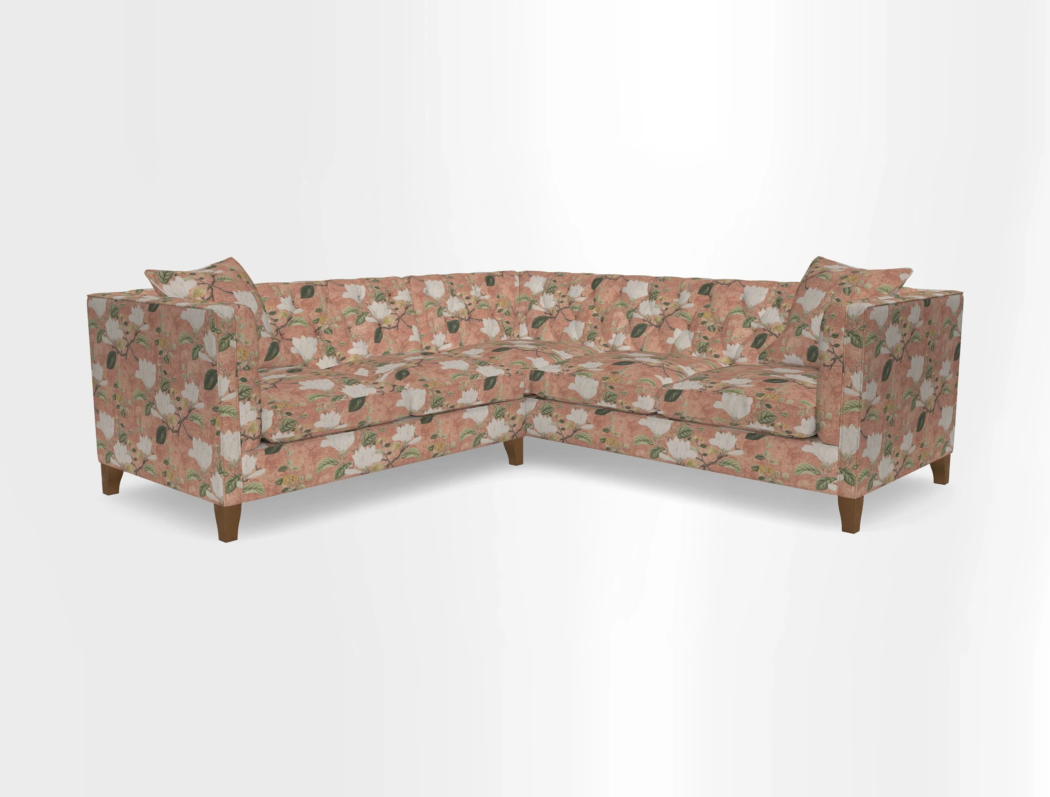 Haresfield Corner Sofa in Two Tone Plain Biscuit