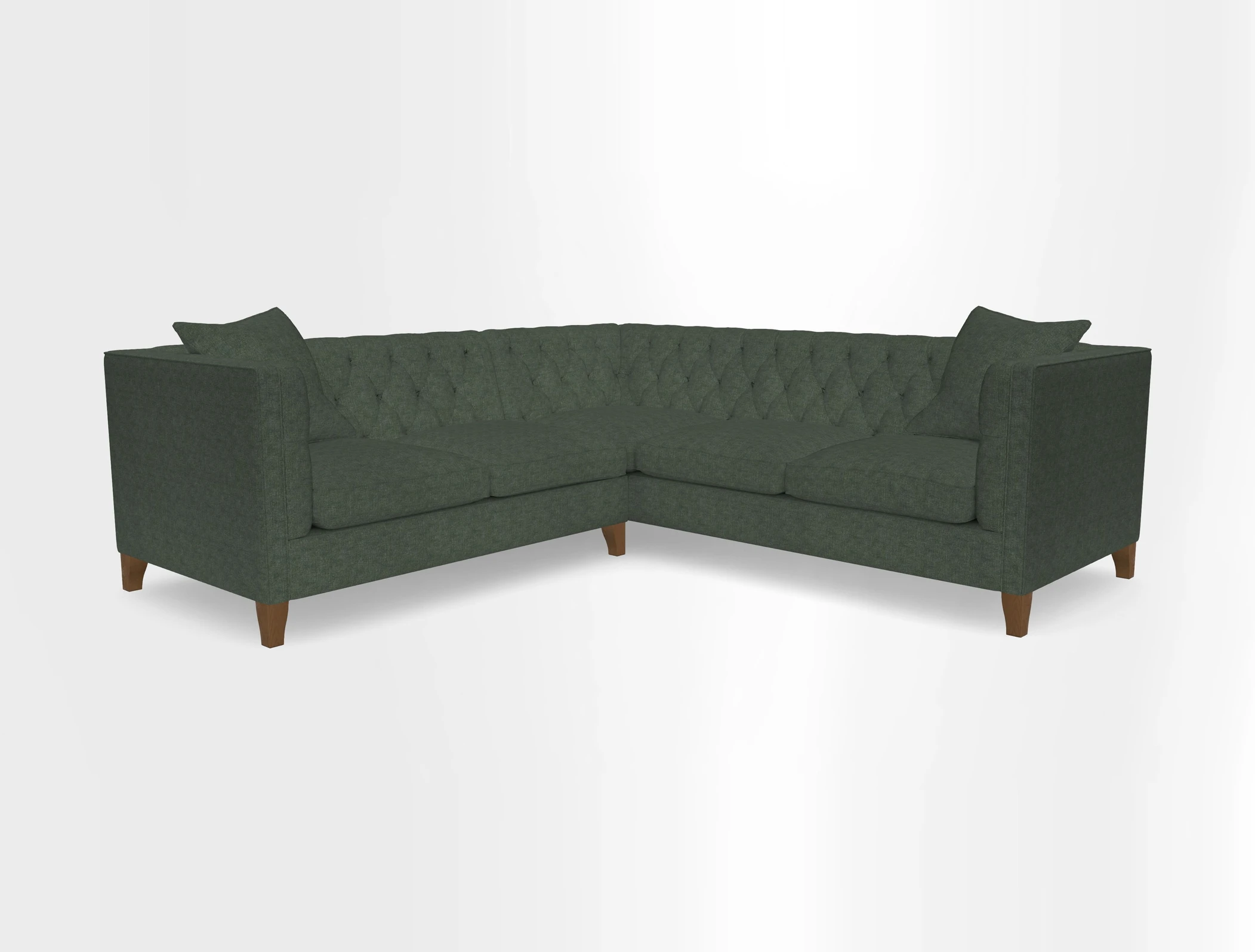 Haresfield Corner Sofa in Two Tone Plain Biscuit