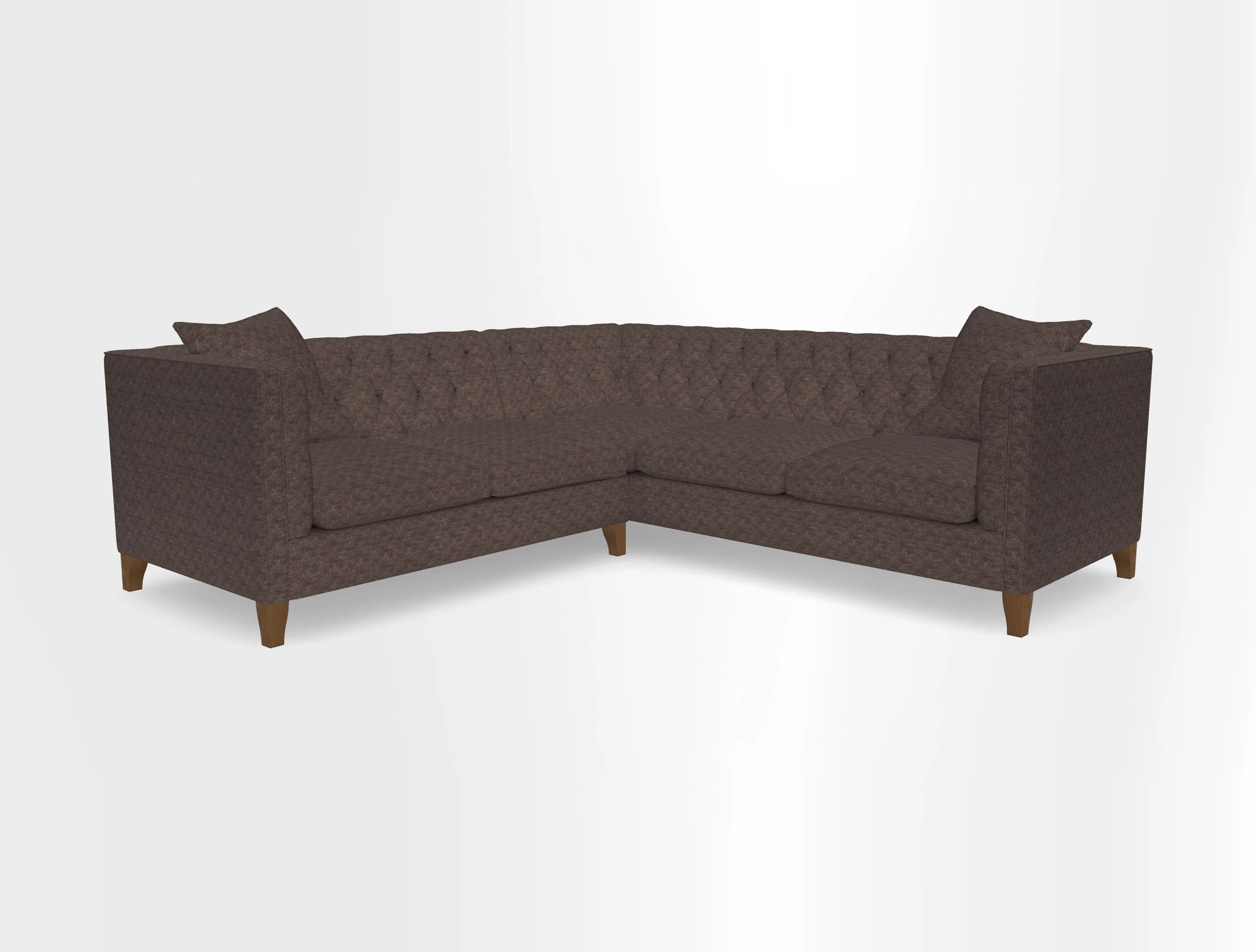 Haresfield Corner Sofa in Two Tone Plain Biscuit
