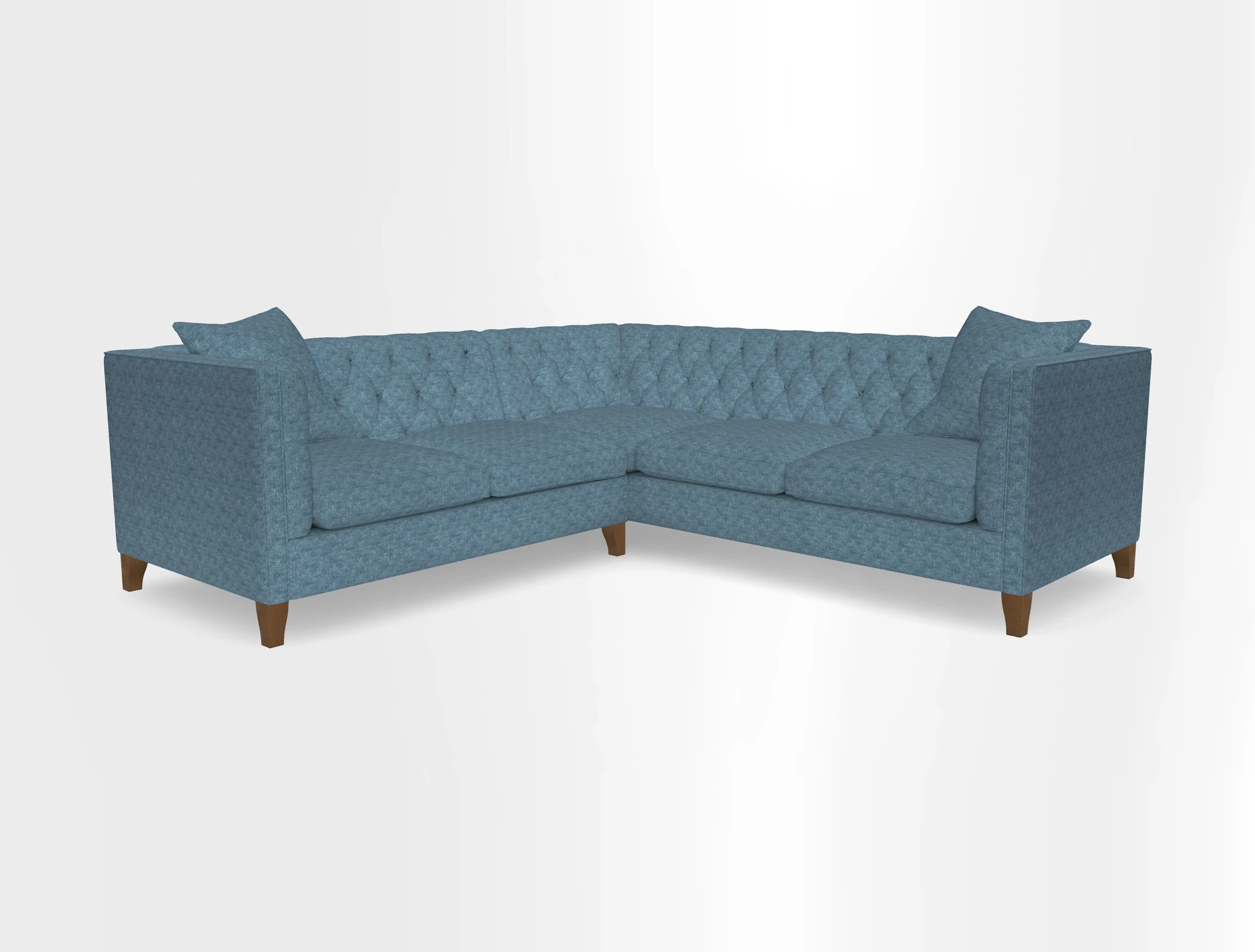 Haresfield Corner Sofa in Two Tone Plain Biscuit