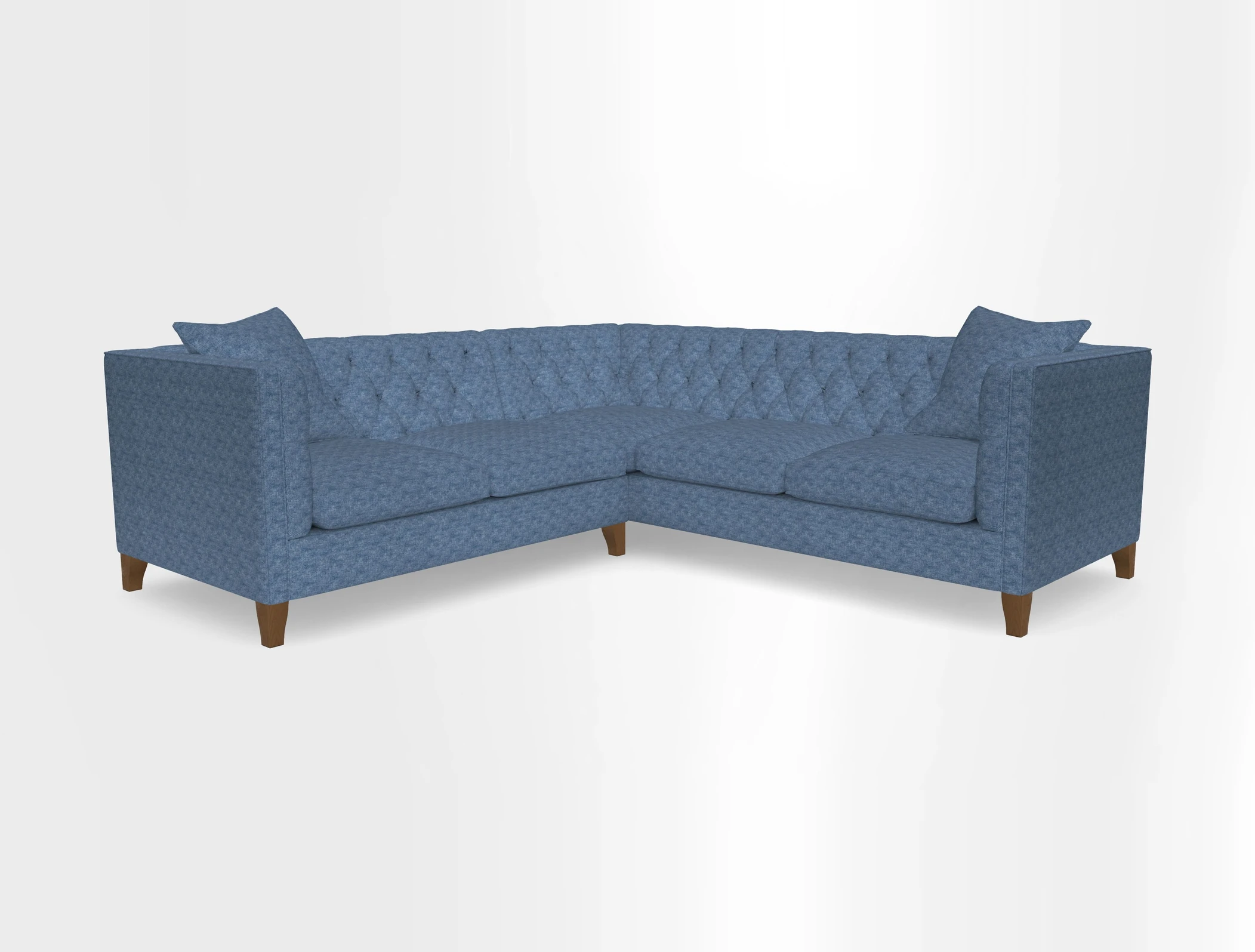 Haresfield Corner Sofa in Two Tone Plain Biscuit