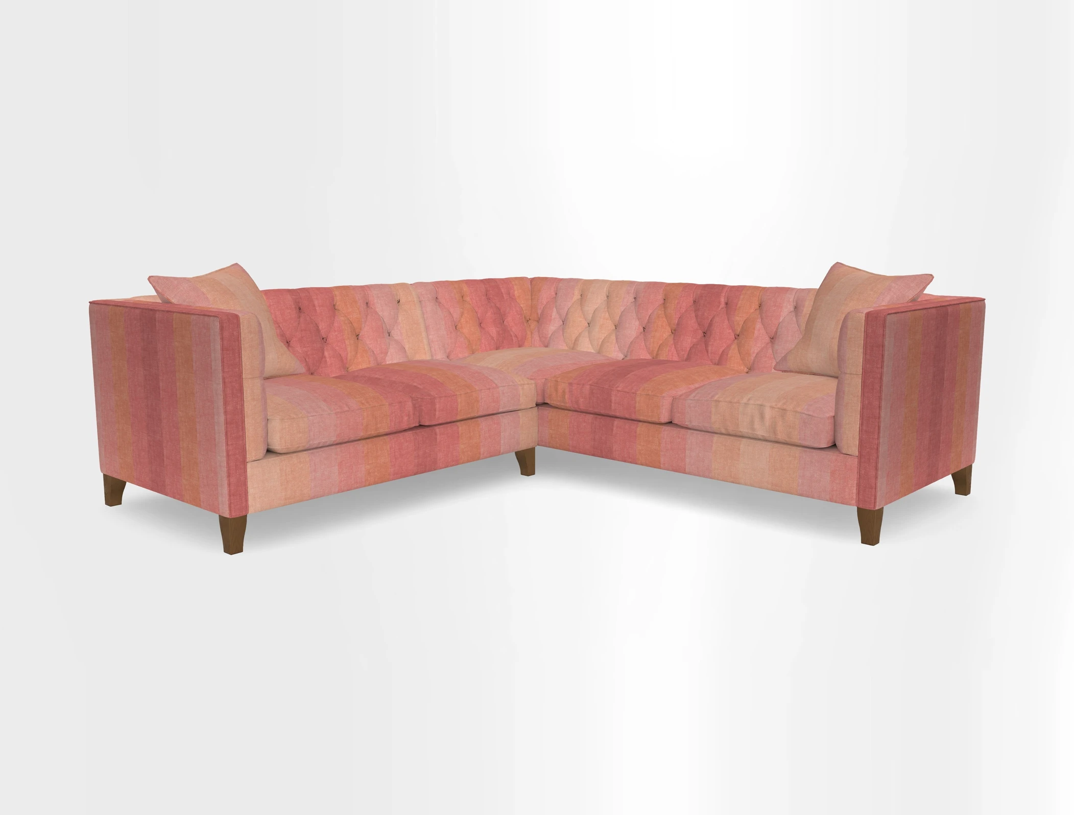 Haresfield Corner Sofa in Two Tone Plain Biscuit