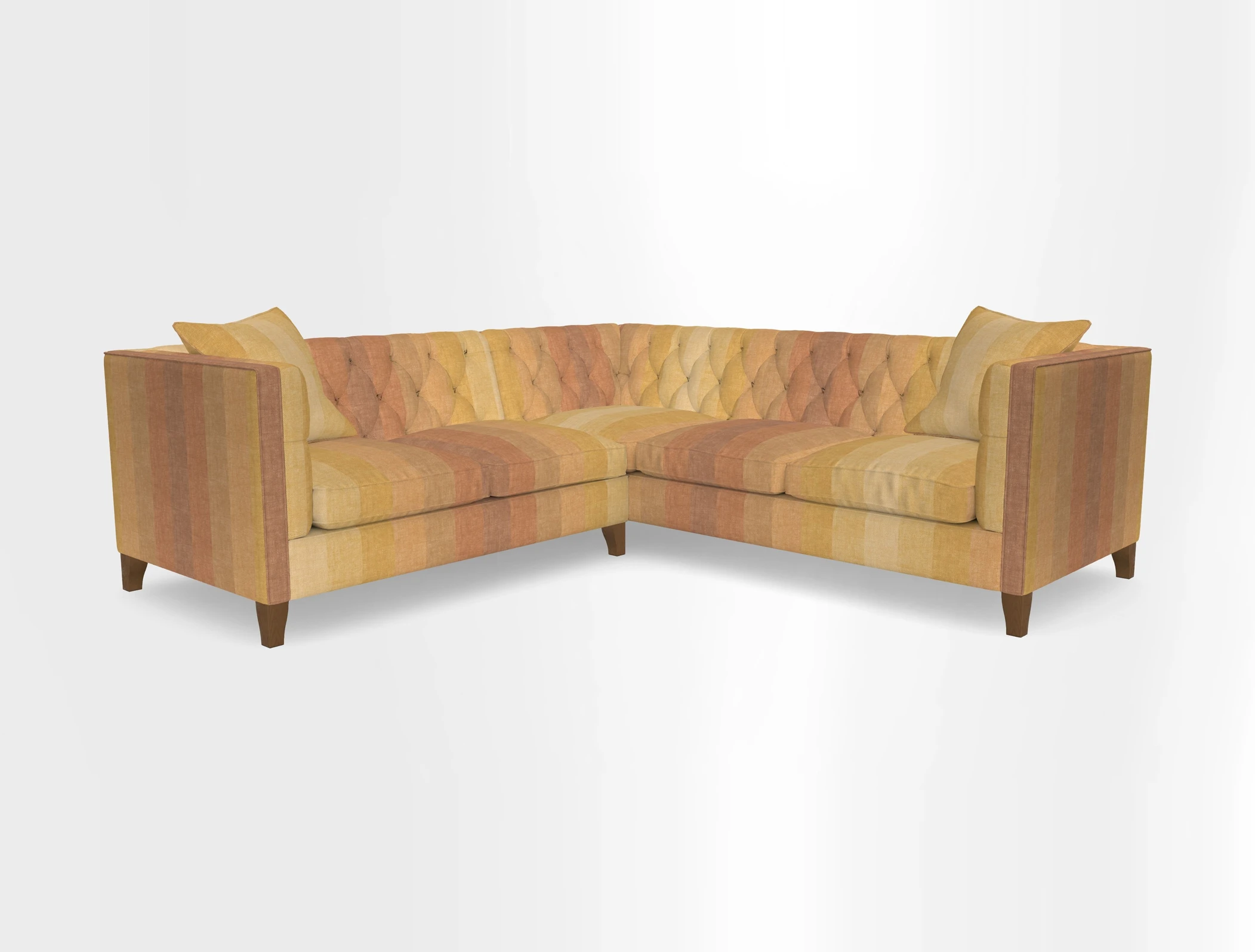 Haresfield Corner Sofa in Two Tone Plain Biscuit