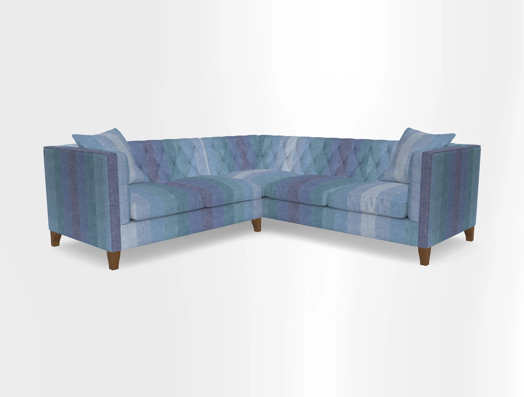 Haresfield Corner Sofa in Two Tone Plain Biscuit