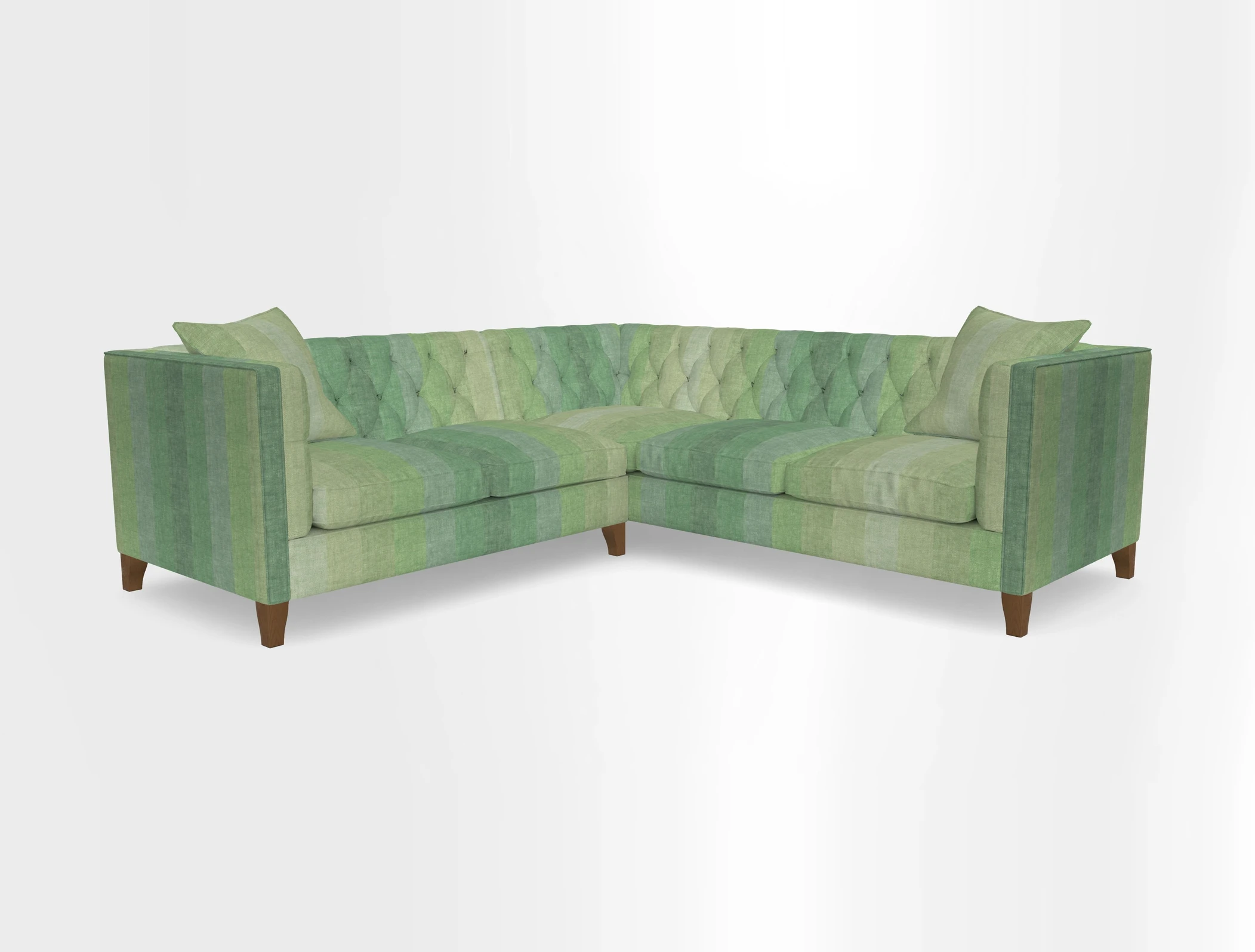 Haresfield Corner Sofa in Two Tone Plain Biscuit