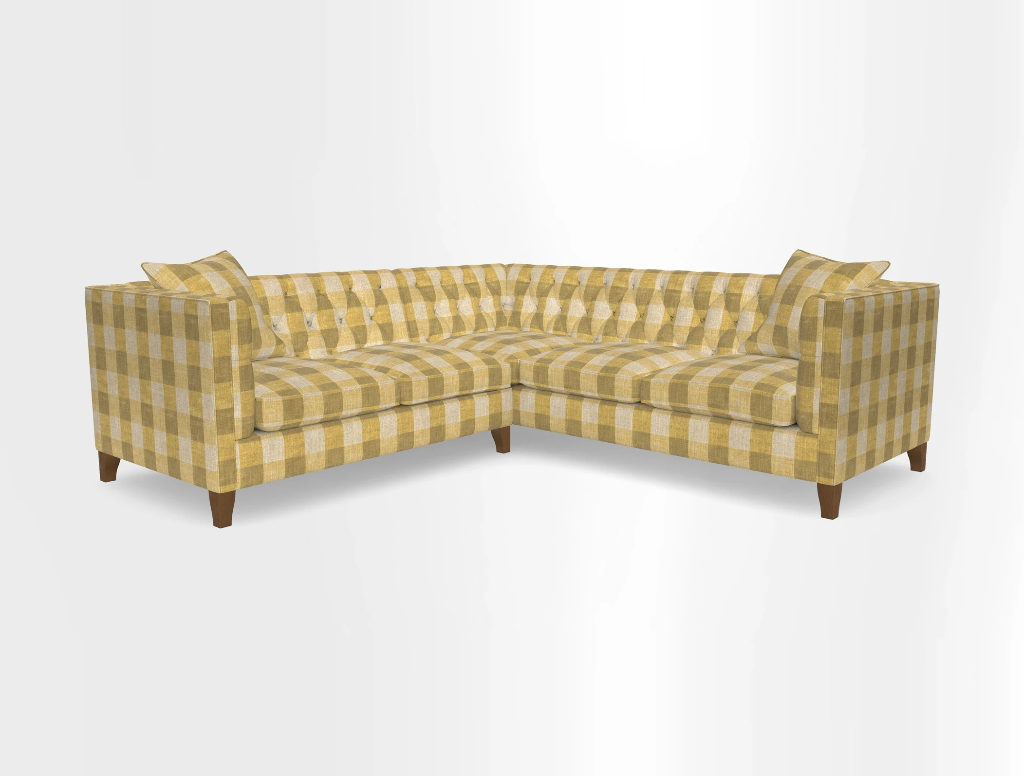 Haresfield Corner Sofa in Two Tone Plain Biscuit