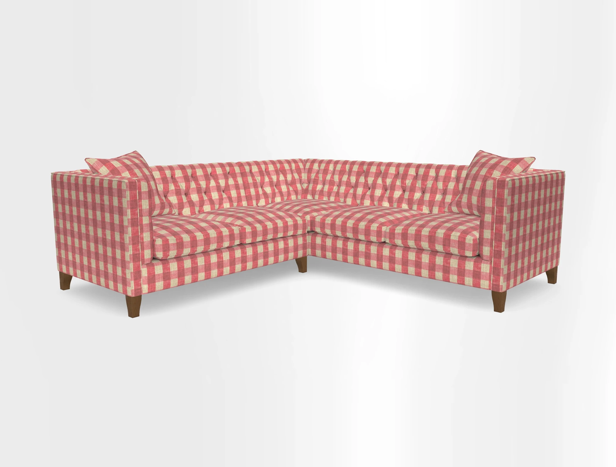 Haresfield Corner Sofa in Two Tone Plain Biscuit