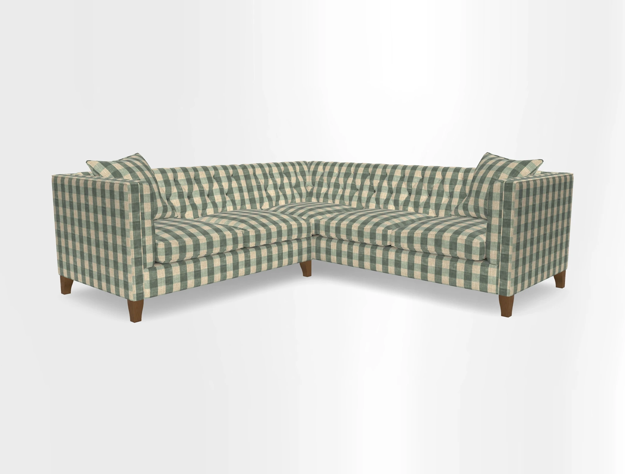 Haresfield Corner Sofa in Two Tone Plain Biscuit