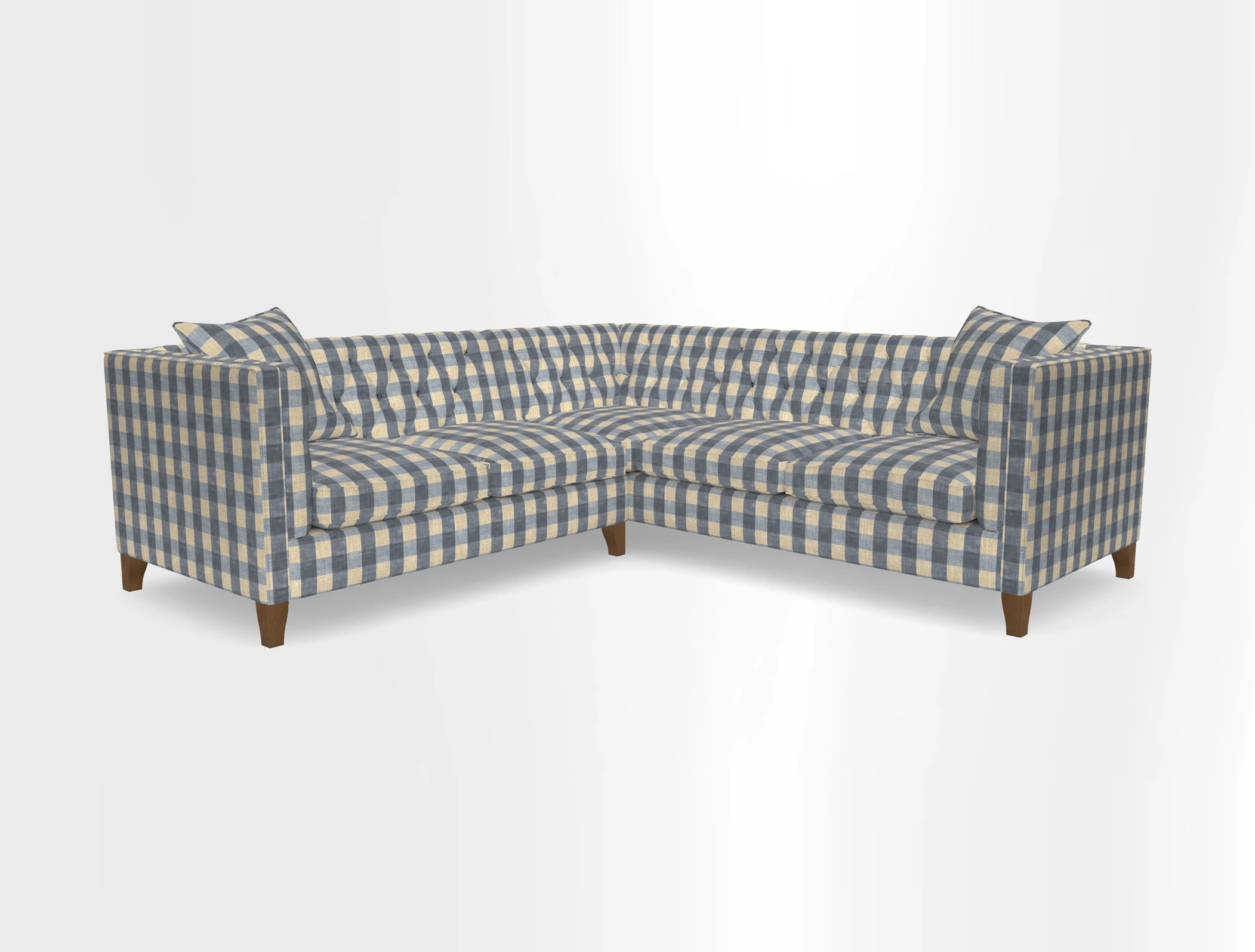 Haresfield Corner Sofa in Two Tone Plain Biscuit