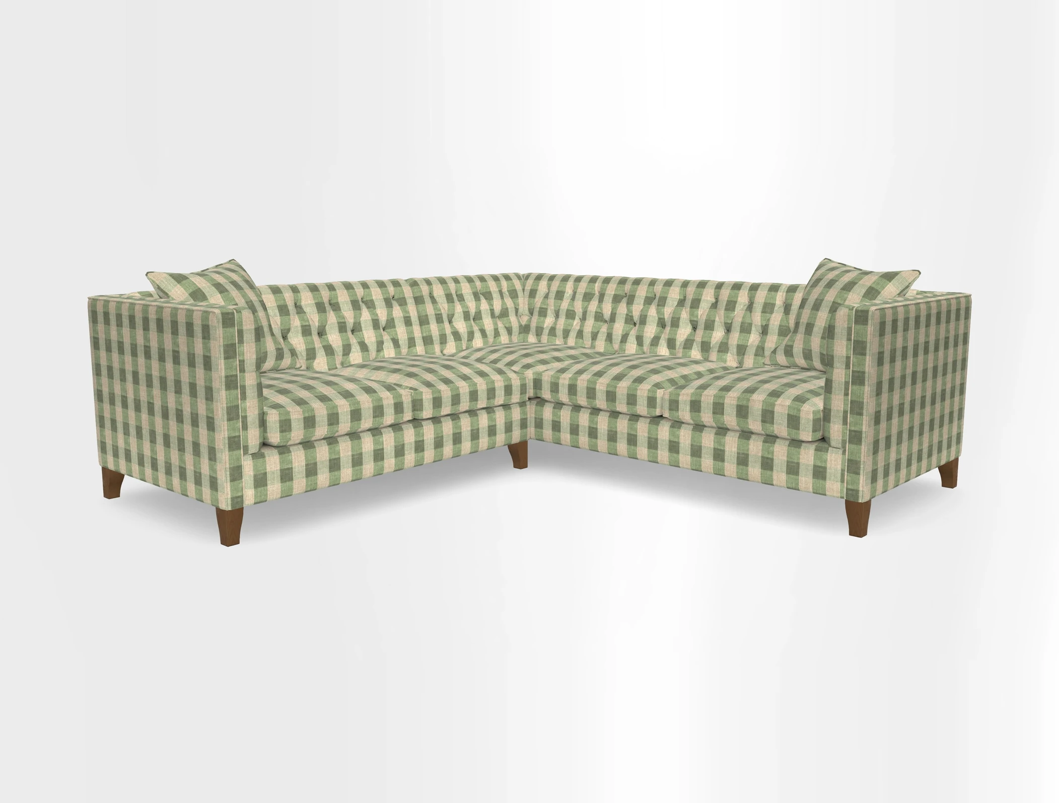 Haresfield Corner Sofa in Two Tone Plain Biscuit
