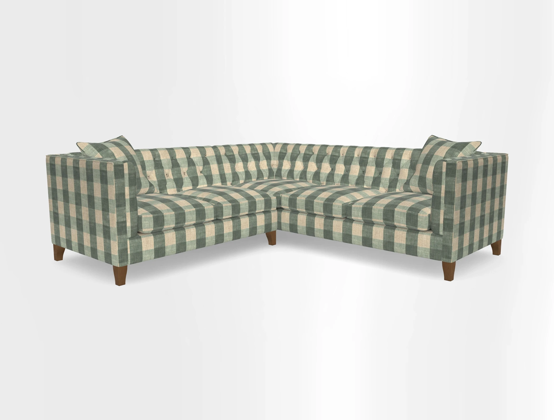 Haresfield Corner Sofa in Two Tone Plain Biscuit