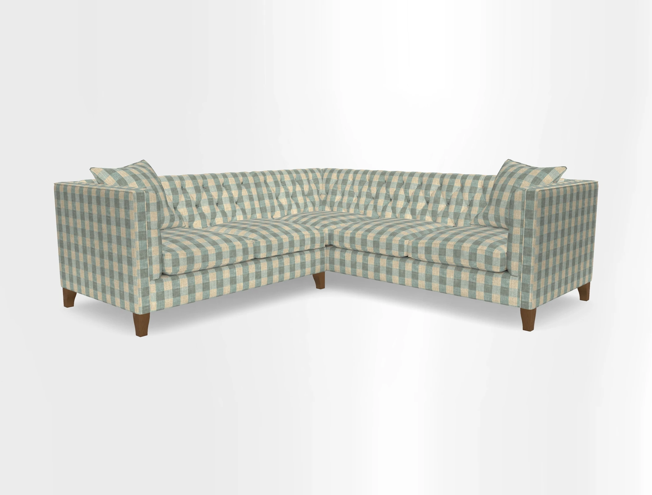 Haresfield Corner Sofa in Two Tone Plain Biscuit