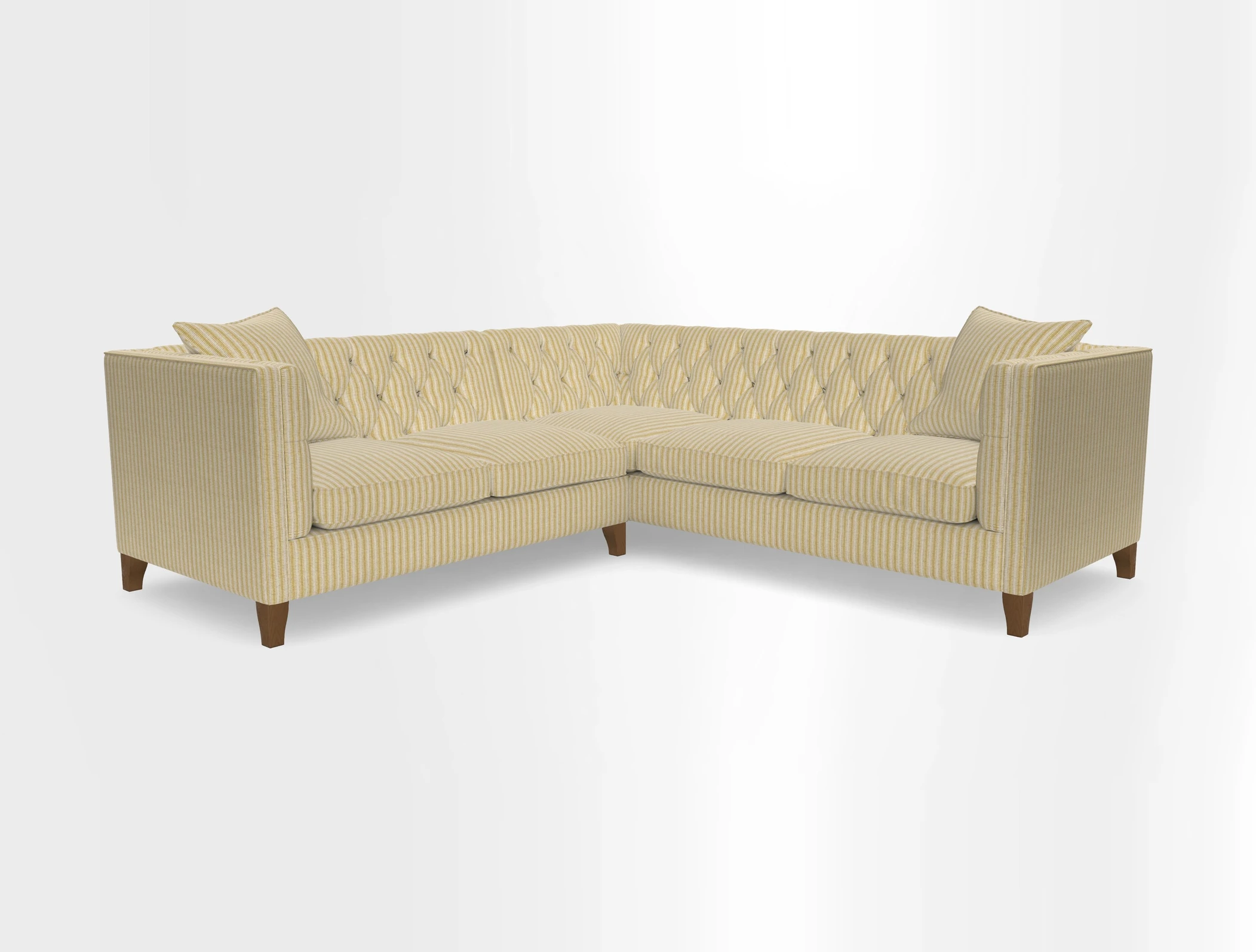 Haresfield Corner Sofa in Two Tone Plain Biscuit
