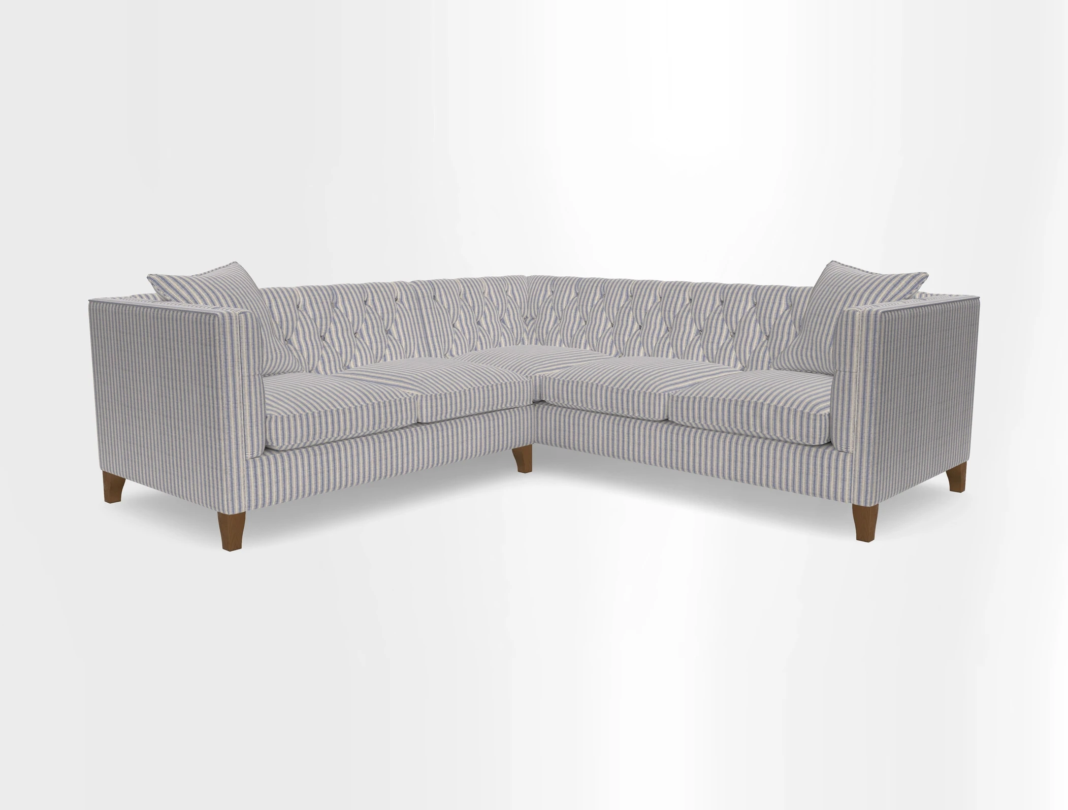 Haresfield Corner Sofa in Two Tone Plain Biscuit