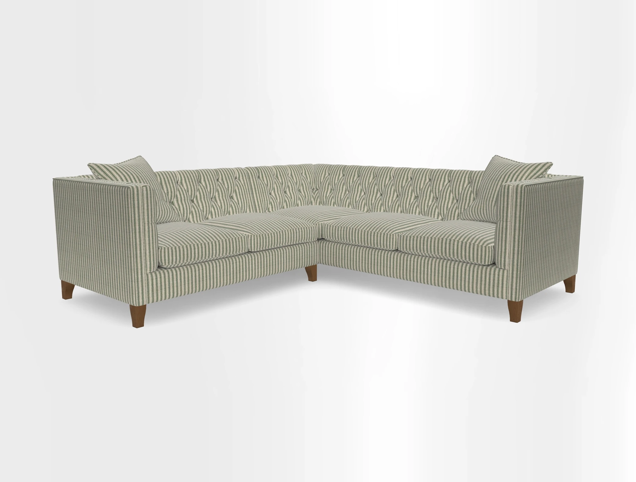 Haresfield Corner Sofa in Two Tone Plain Biscuit