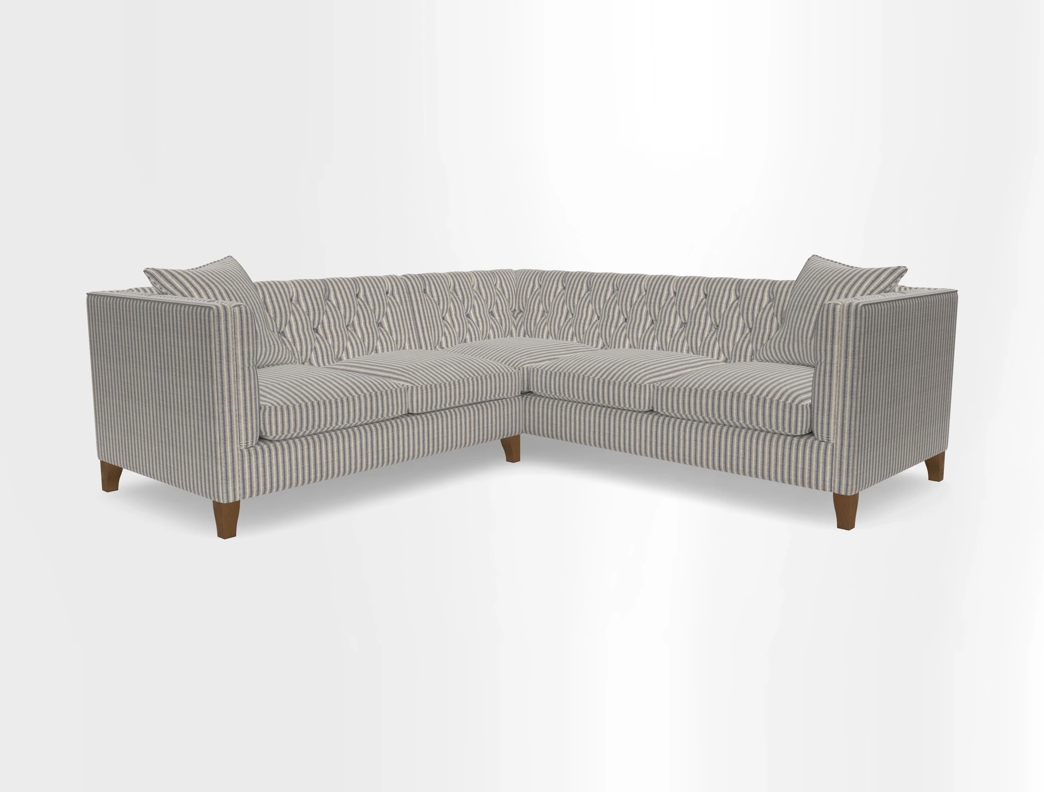 Haresfield Corner Sofa in Two Tone Plain Biscuit