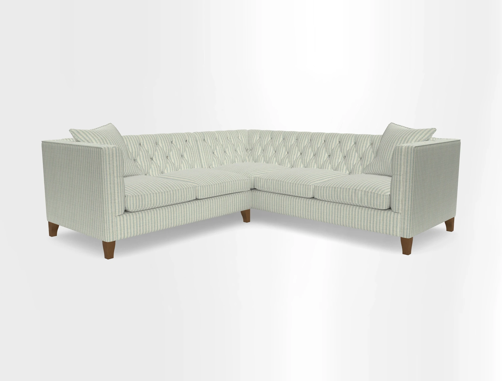 Haresfield Corner Sofa in Two Tone Plain Biscuit