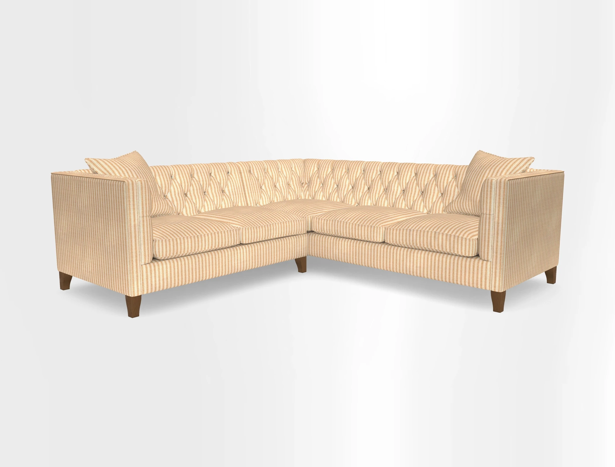 Haresfield Corner Sofa in Two Tone Plain Biscuit