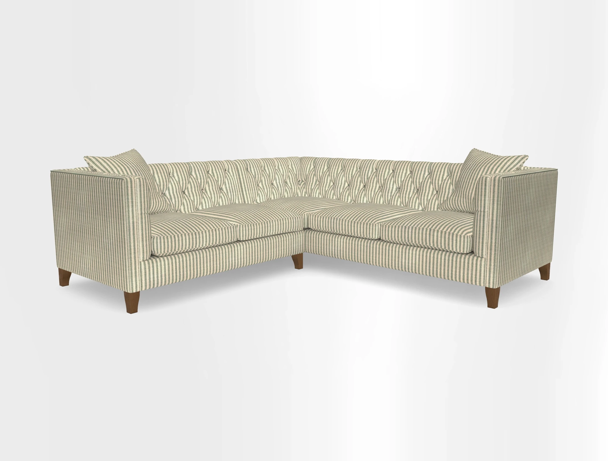 Haresfield Corner Sofa in Two Tone Plain Biscuit