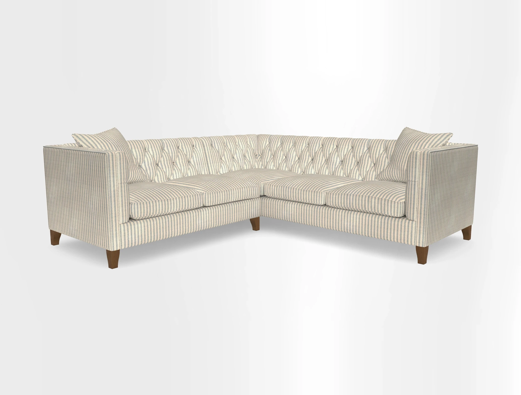 Haresfield Corner Sofa in Two Tone Plain Biscuit