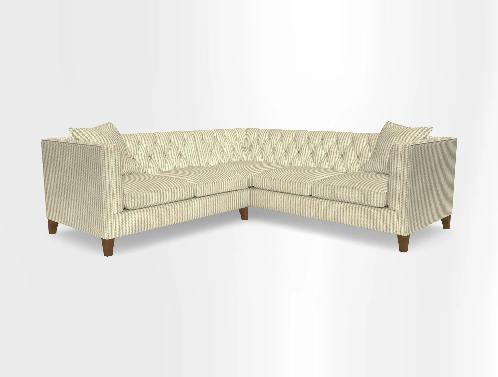Haresfield Corner Sofa in Two Tone Plain Biscuit