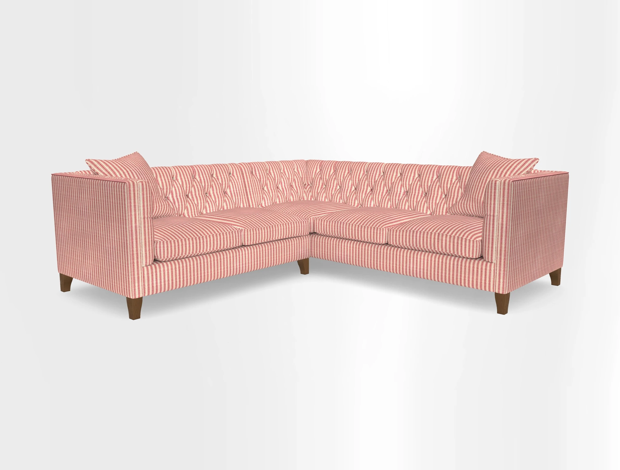 Haresfield Corner Sofa in Two Tone Plain Biscuit