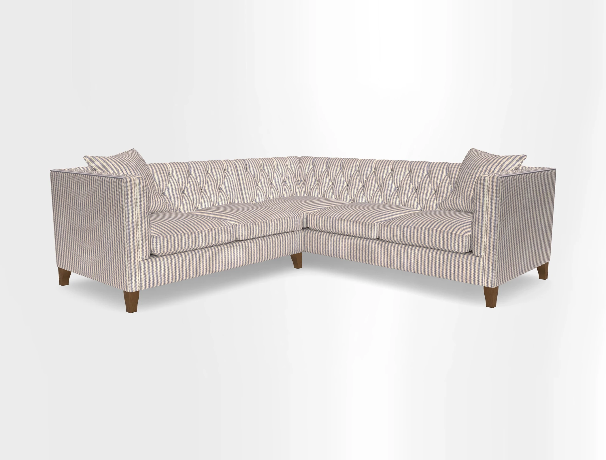 Haresfield Corner Sofa in Two Tone Plain Biscuit