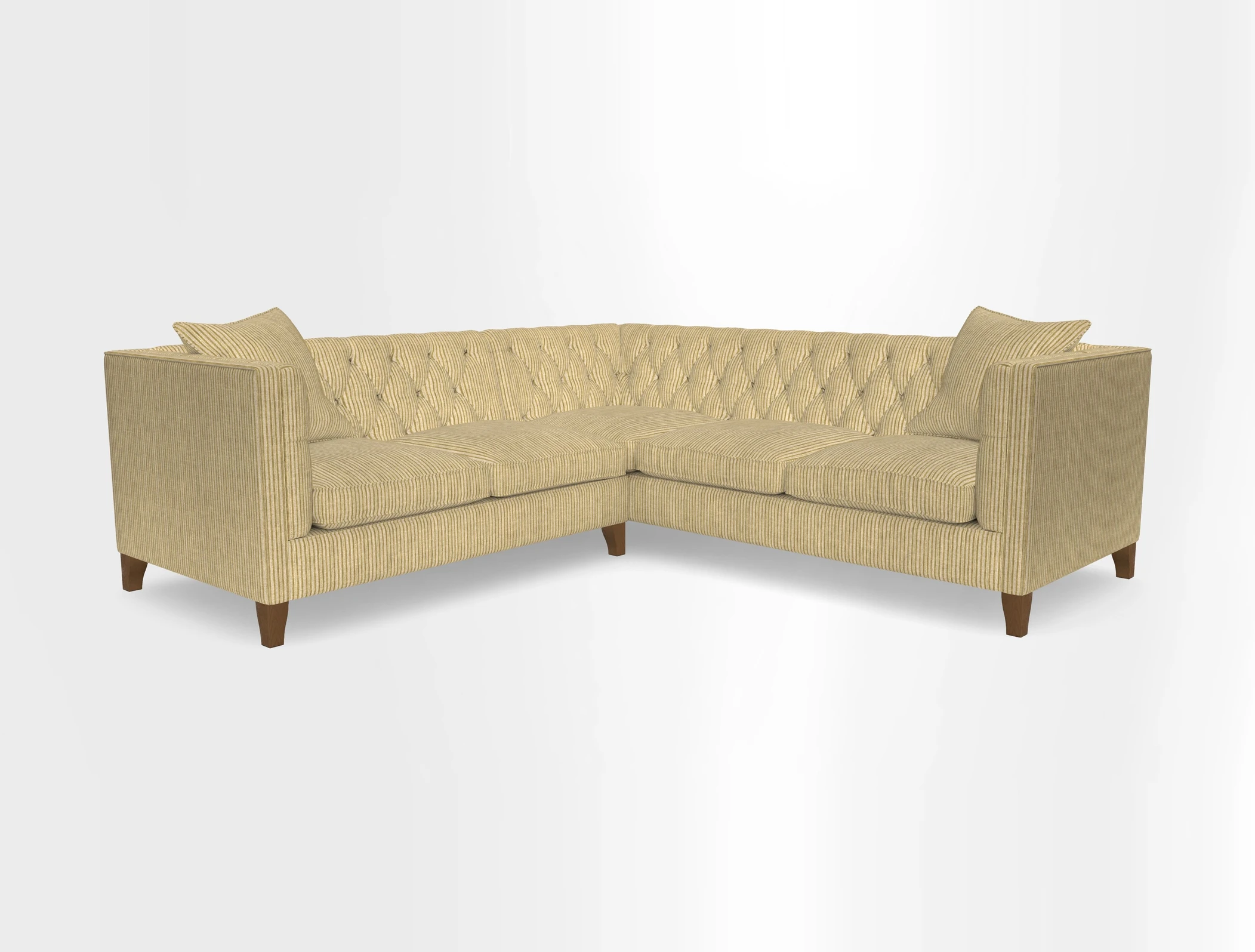 Haresfield Corner Sofa in Two Tone Plain Biscuit