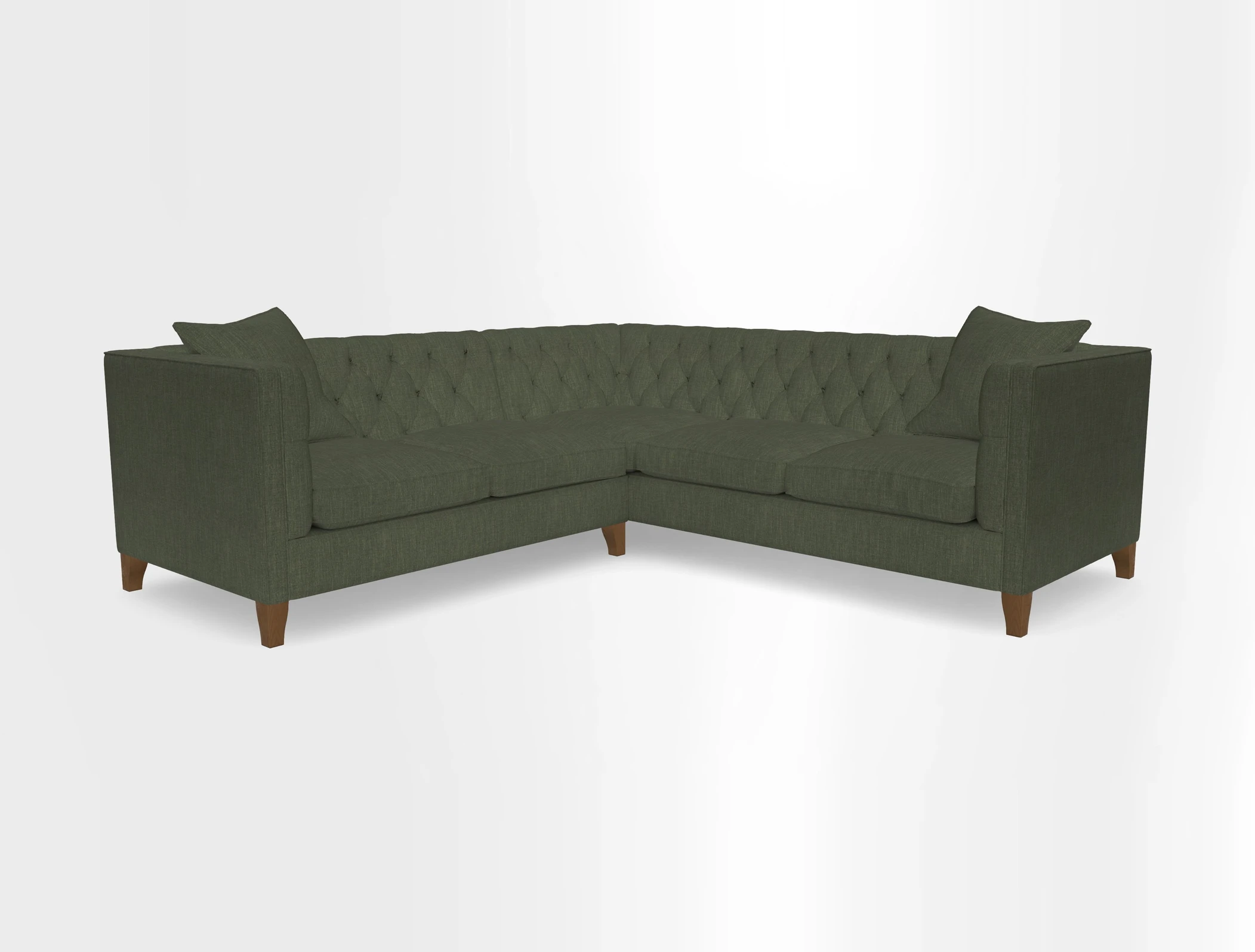 Haresfield Corner Sofa in Two Tone Plain Biscuit