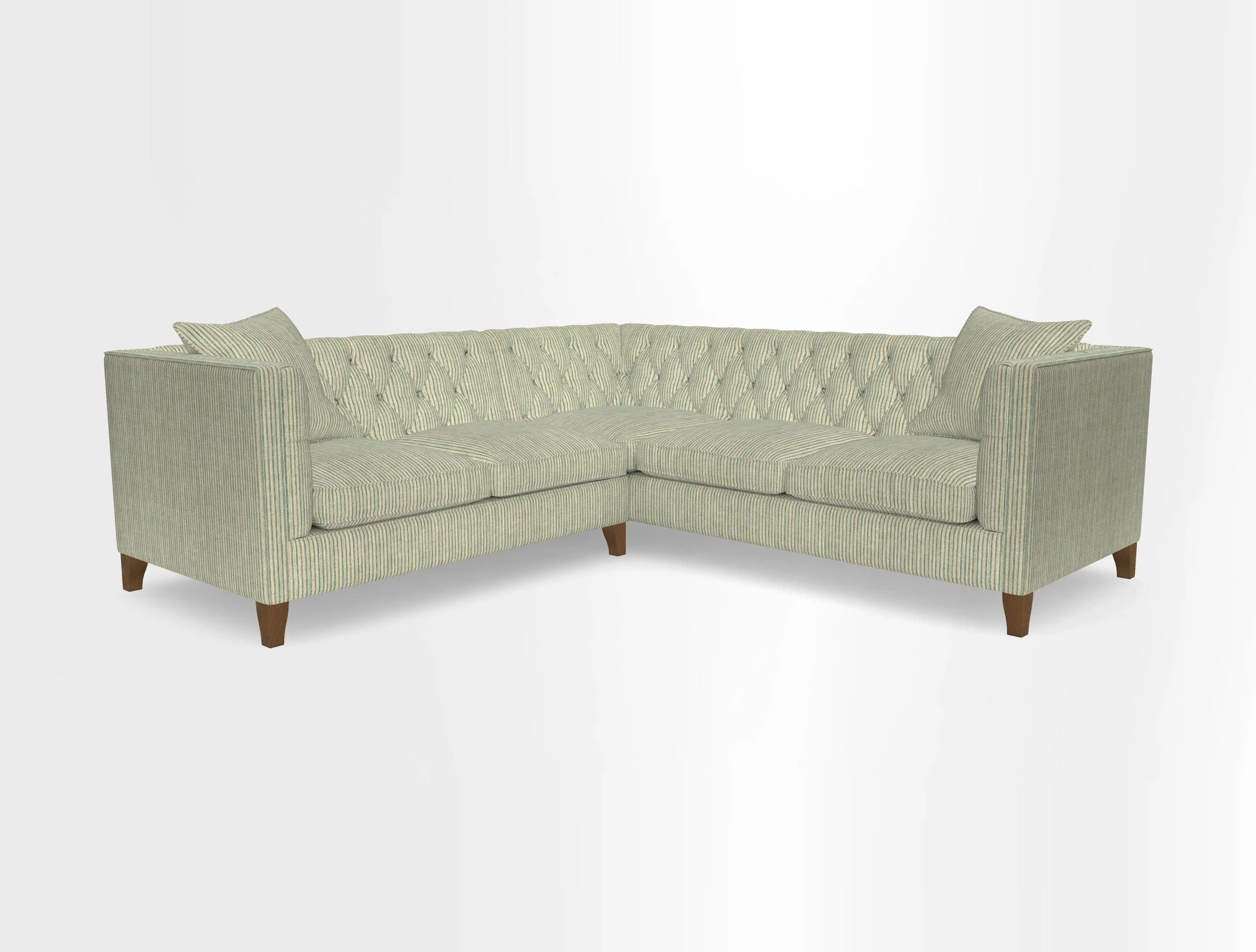 Haresfield Corner Sofa in Two Tone Plain Biscuit