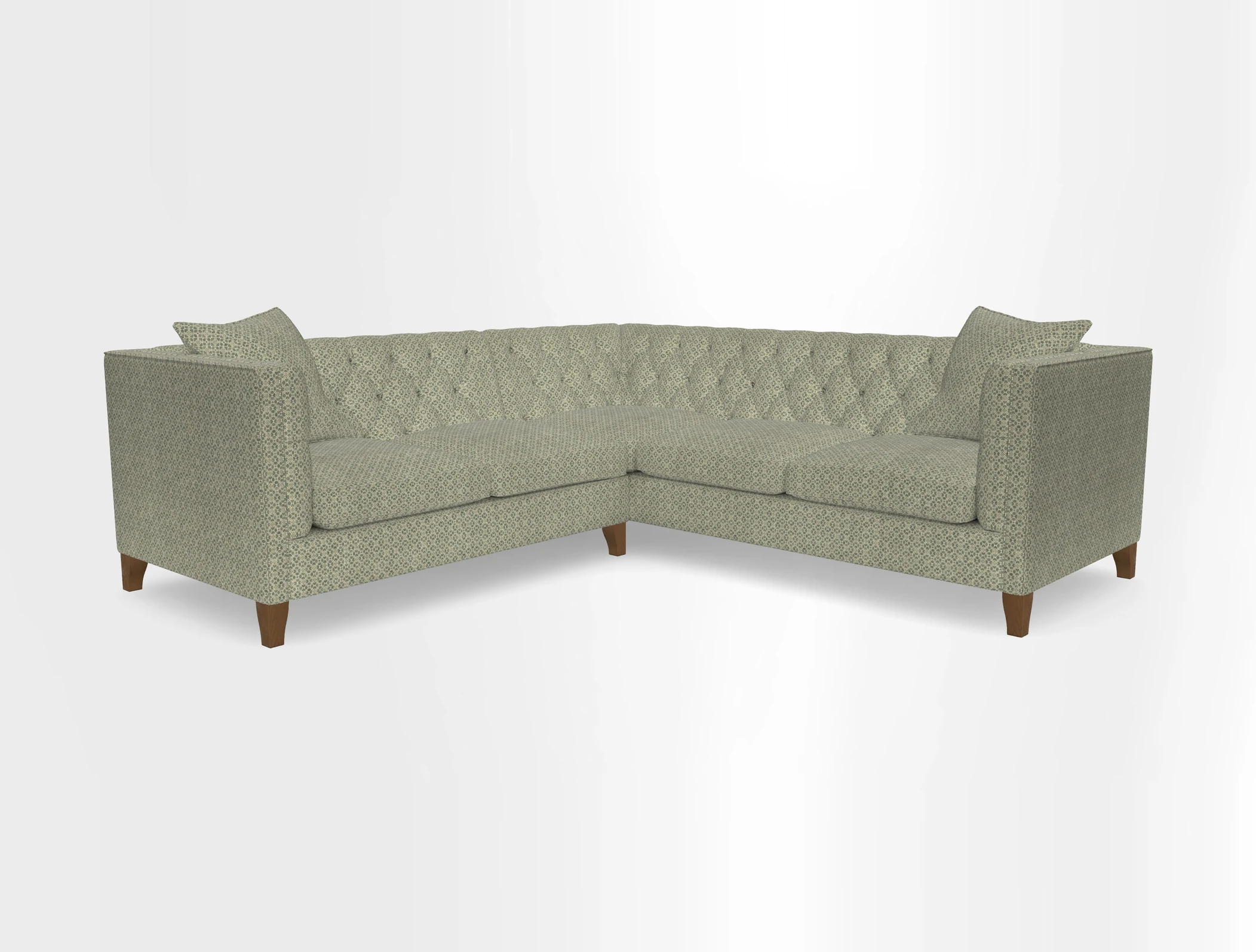 Haresfield Corner Sofa in Two Tone Plain Biscuit