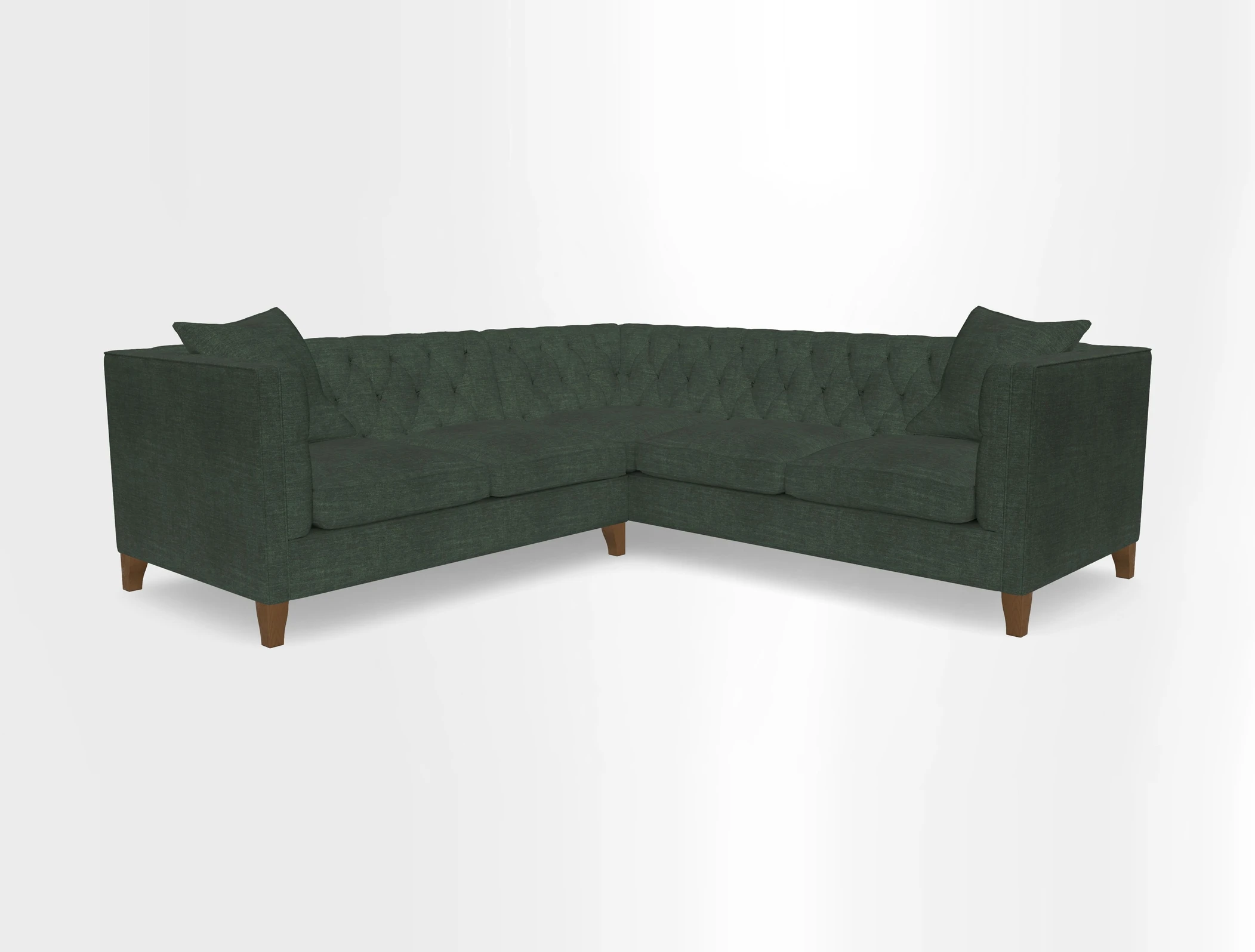 Haresfield Corner Sofa in Two Tone Plain Biscuit