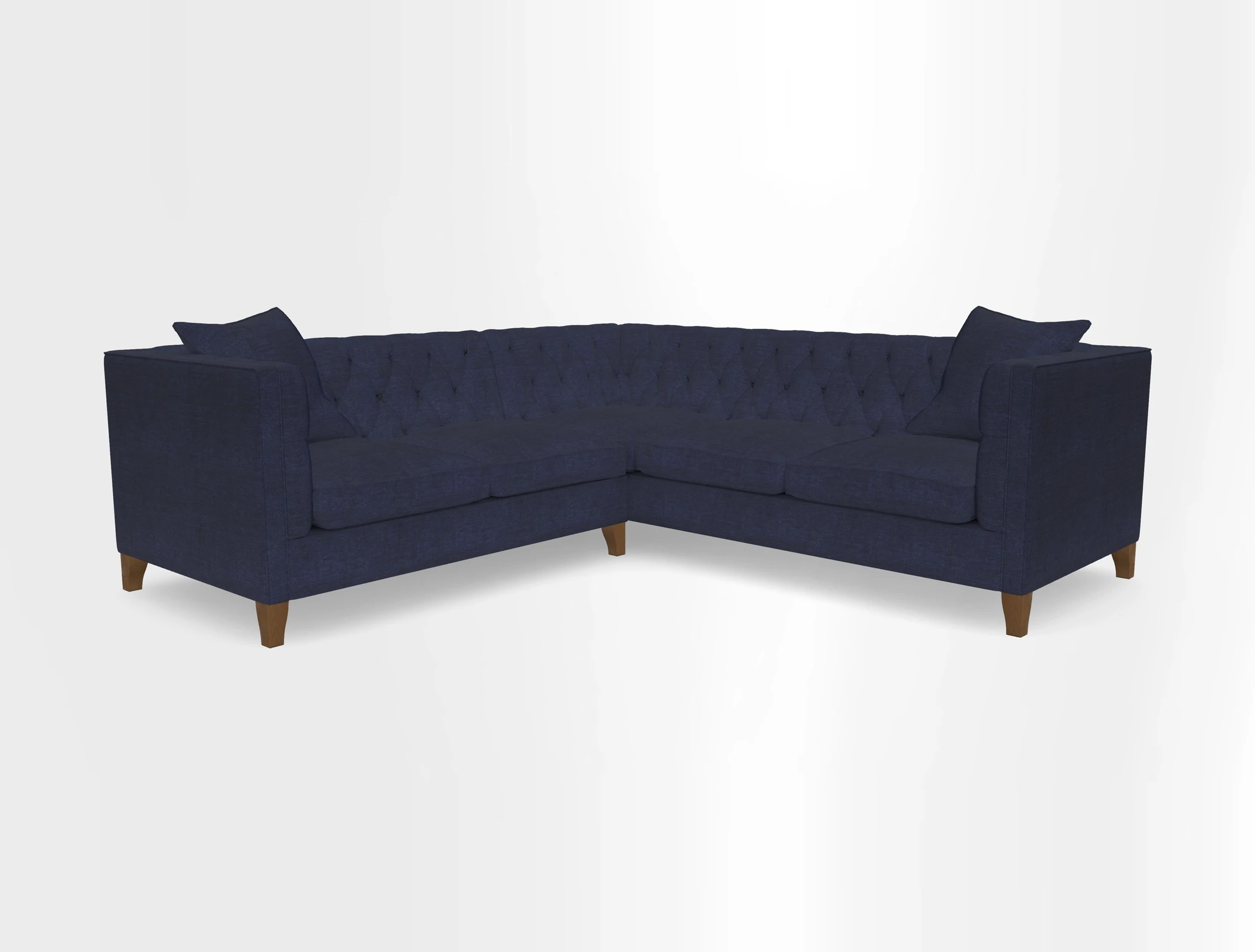 Haresfield Corner Sofa in Two Tone Plain Biscuit