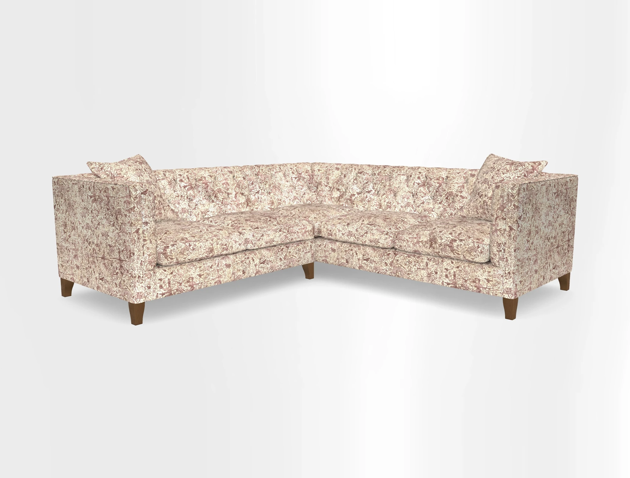Haresfield Corner Sofa in Two Tone Plain Biscuit
