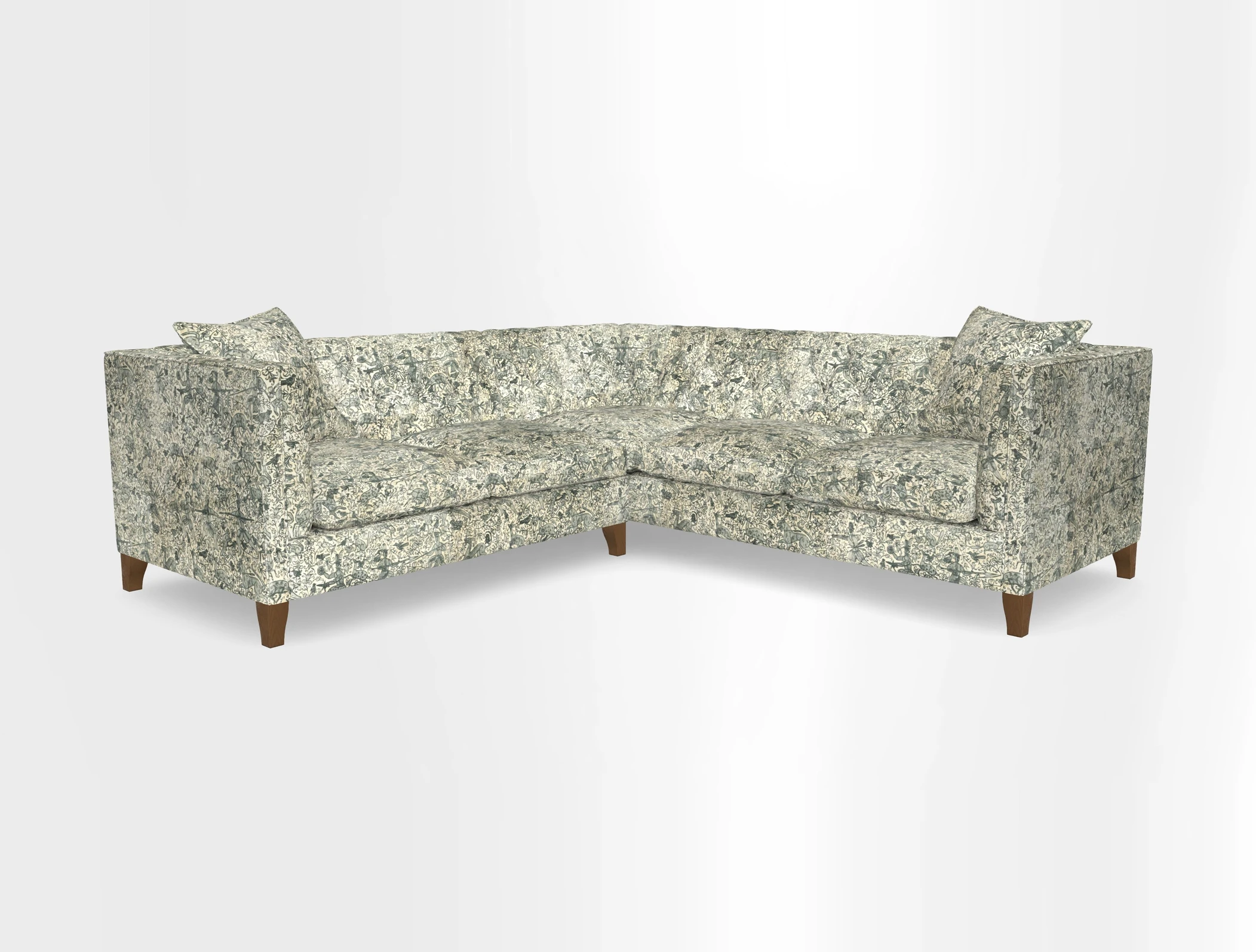 Haresfield Corner Sofa in Two Tone Plain Biscuit
