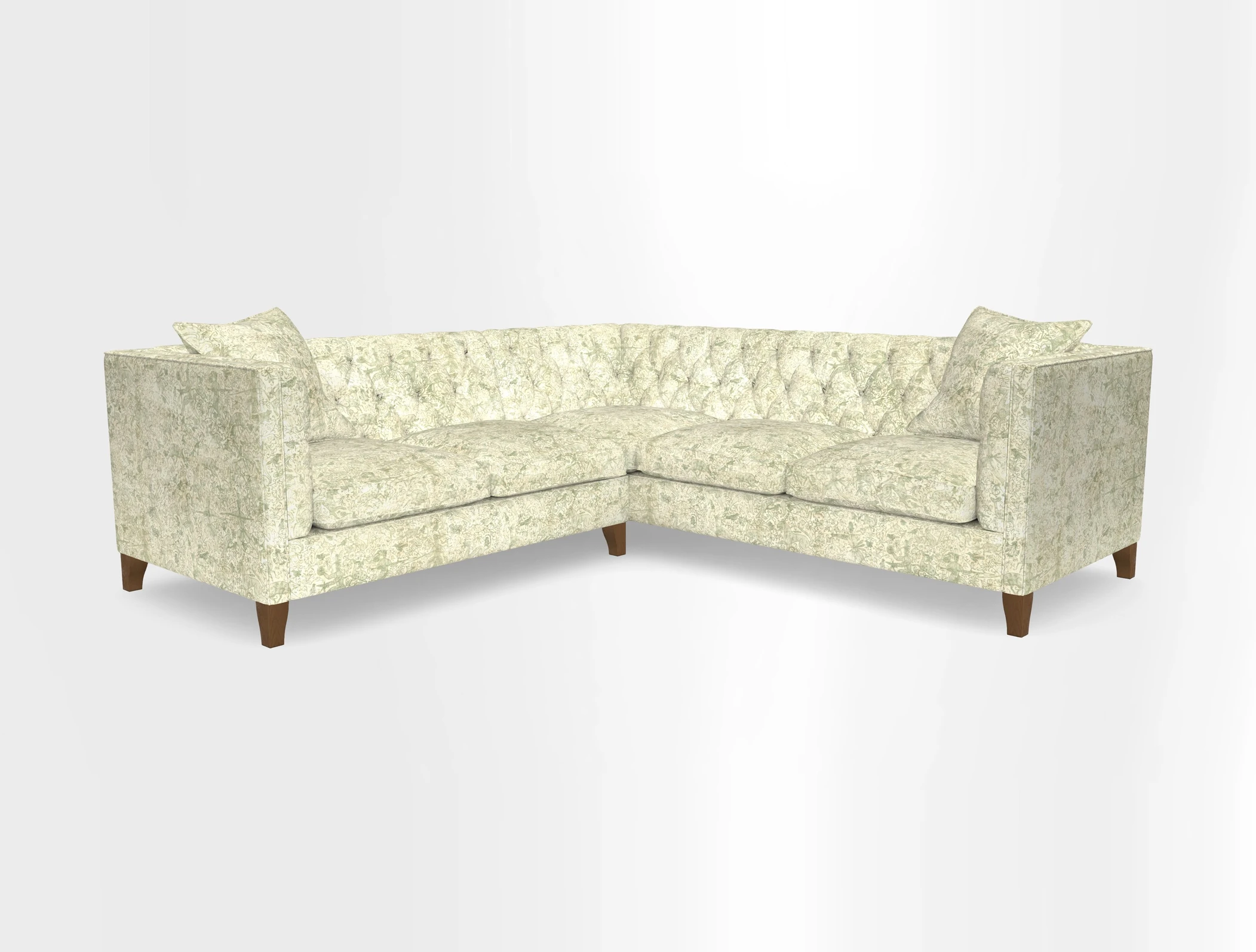 Haresfield Corner Sofa in Two Tone Plain Biscuit