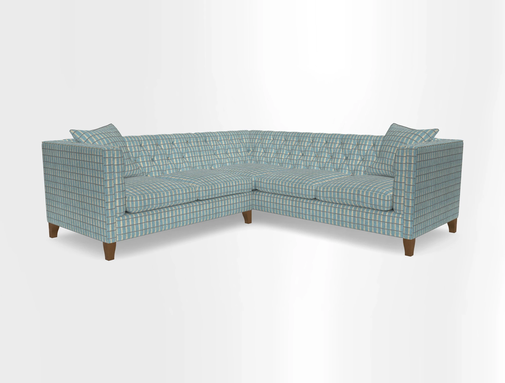 Haresfield Corner Sofa in Two Tone Plain Biscuit