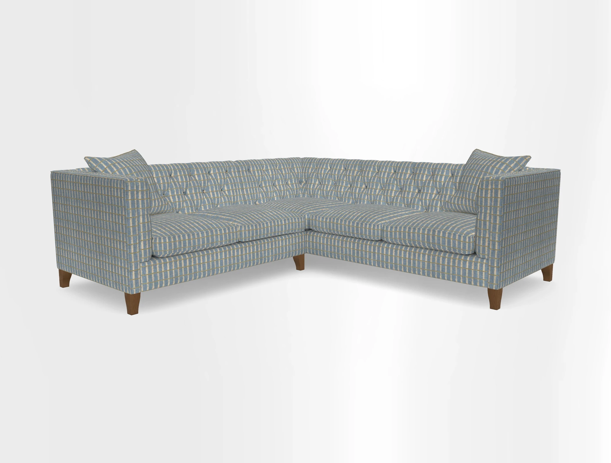 Haresfield Corner Sofa in Two Tone Plain Biscuit
