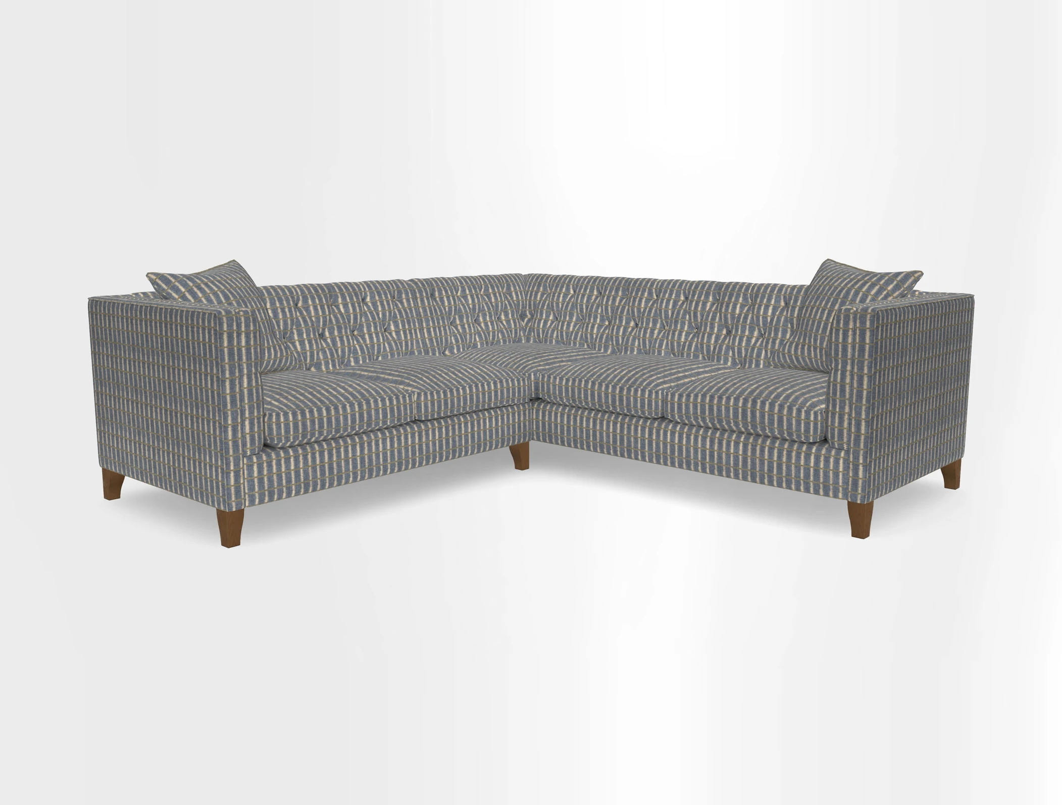 Haresfield Corner Sofa in Two Tone Plain Biscuit