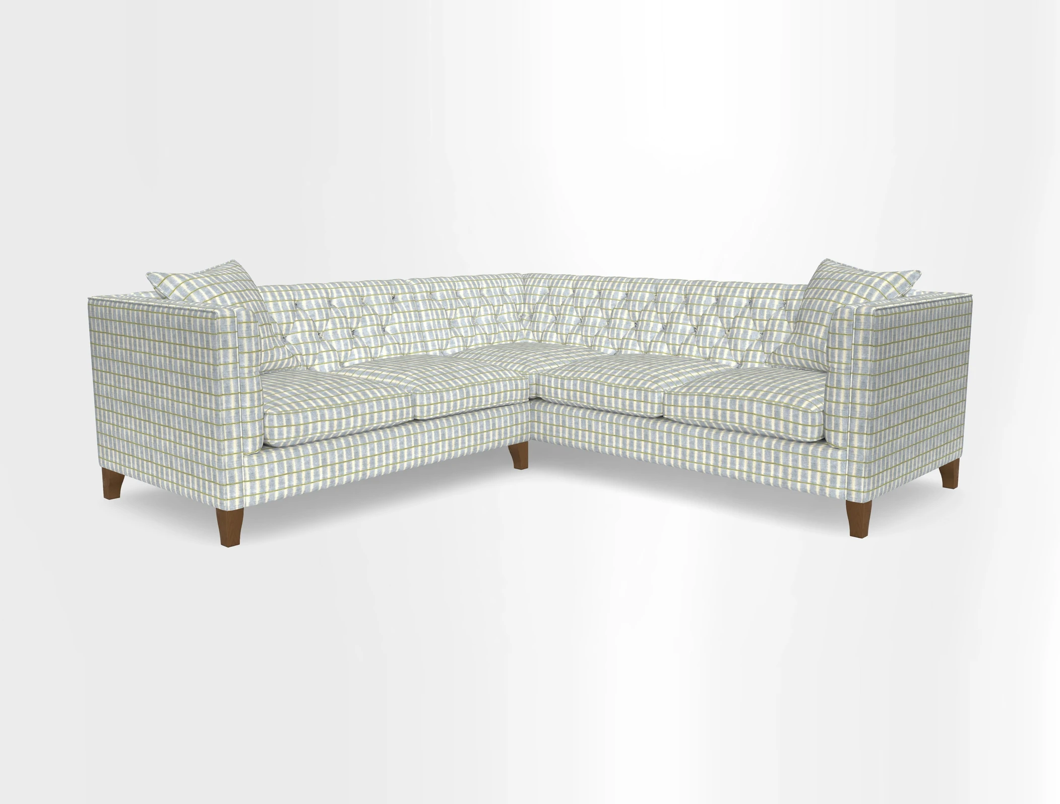Haresfield Corner Sofa in Two Tone Plain Biscuit