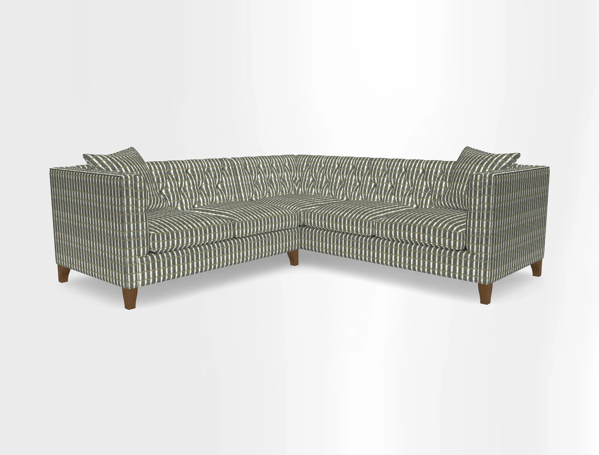 Haresfield Corner Sofa in Two Tone Plain Biscuit