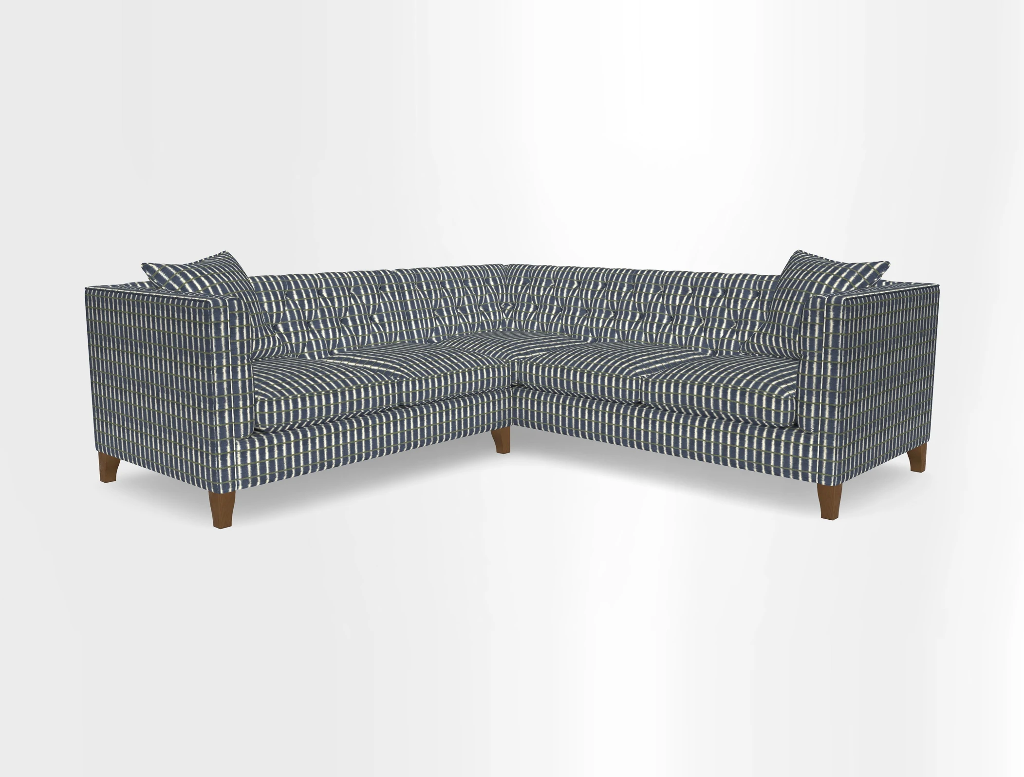 Haresfield Corner Sofa in Two Tone Plain Biscuit