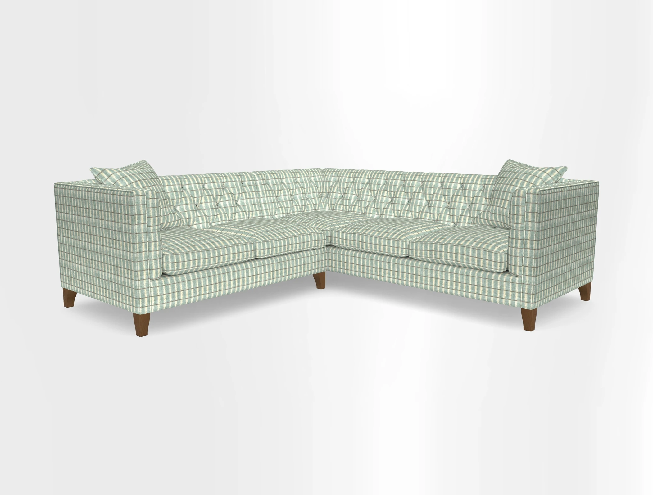 Haresfield Corner Sofa in Two Tone Plain Biscuit
